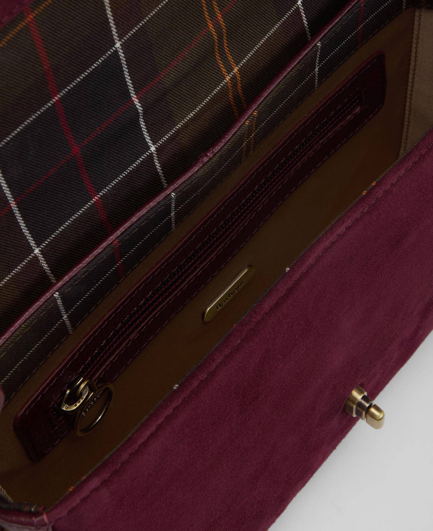 Wildledertasche Rosa Crossbody Burgundy image number 5