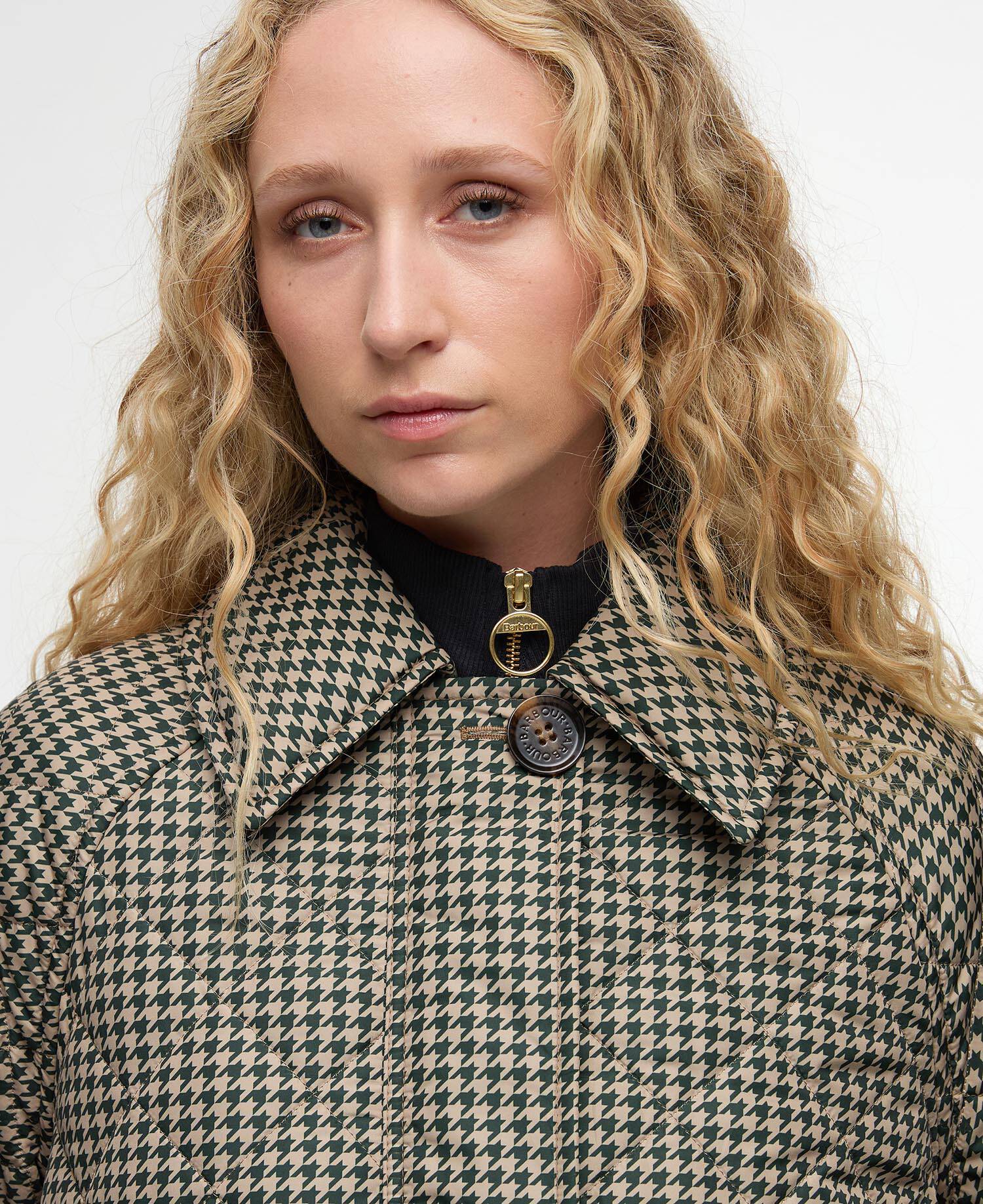 Steppjacke Laoise Check Sage Houndstooth/Sand Dune image number 3