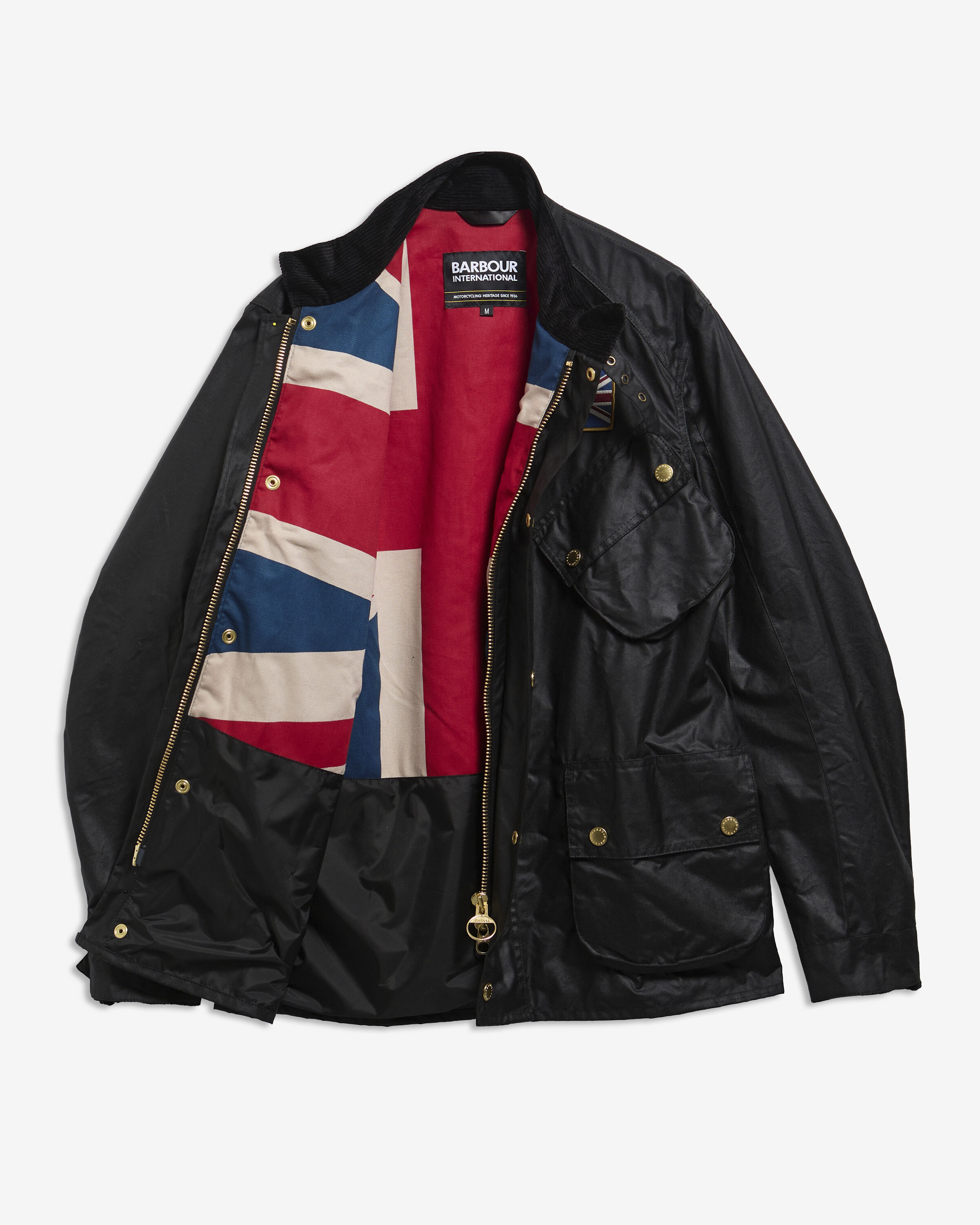 Union Jack International Waxed Jacket Classic Black