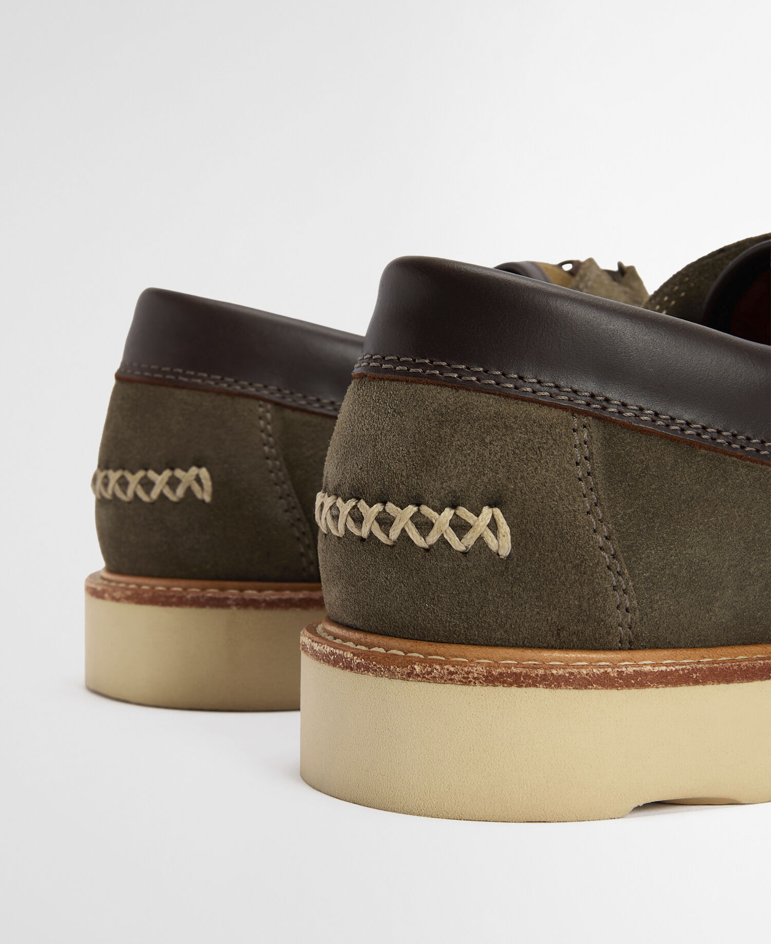Murtun Moccasin Shoes Moss Grey Suede