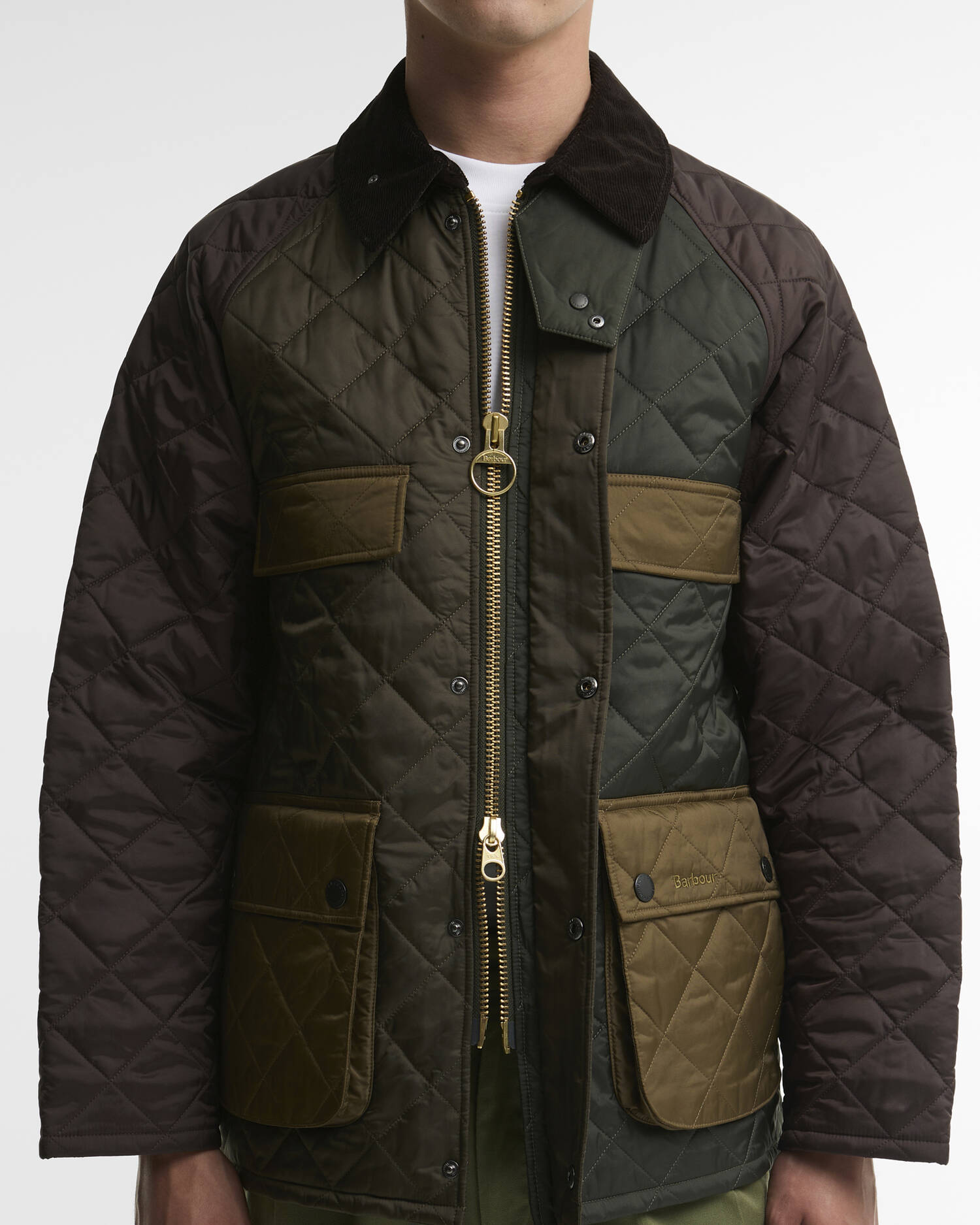 Barbour Steppjacke Patchwork Sugarlump Bedale Sage image number 4