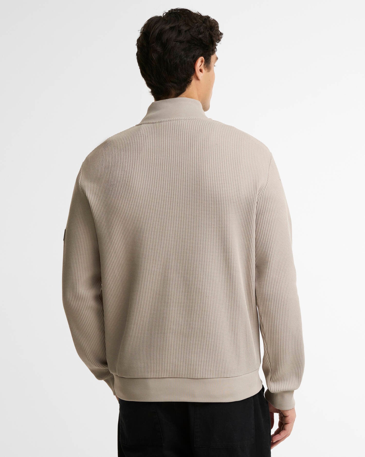 Felpa Curve con mezza zip Concrete image number 2