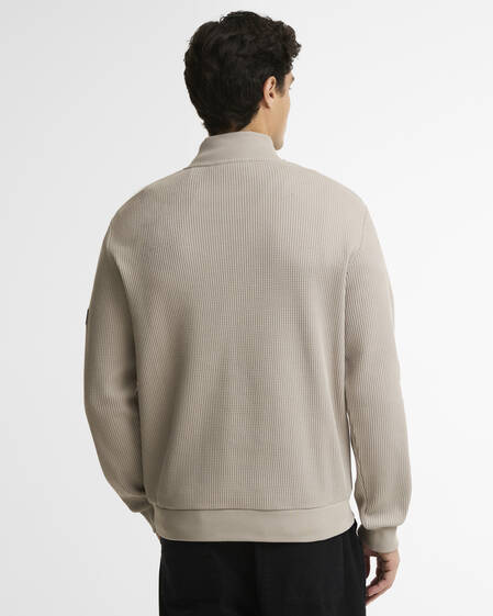 Felpa Curve con mezza zip Concrete