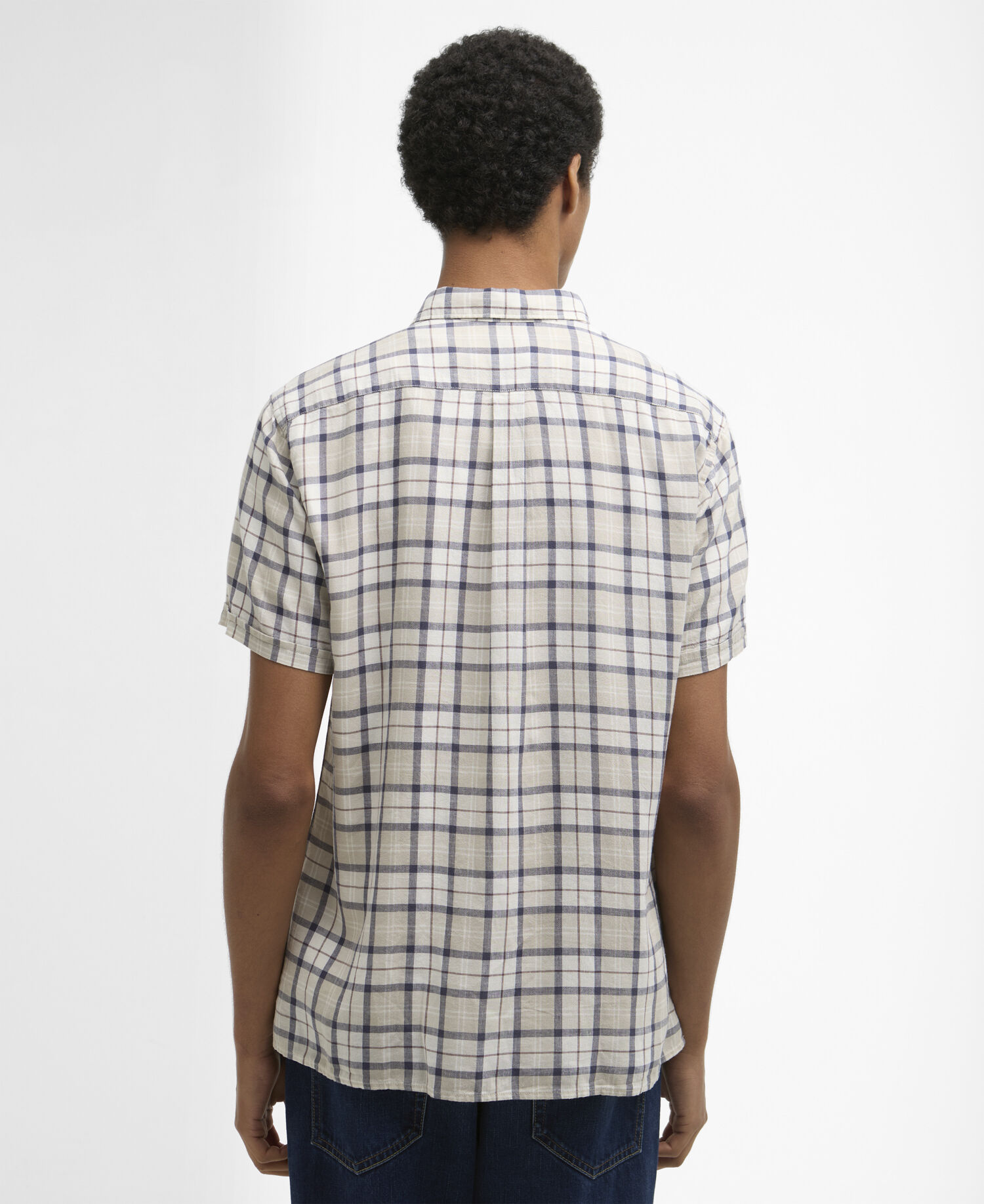 Midfield Tartan Regular Short-Sleeved Shirt Oban Mist Tartan