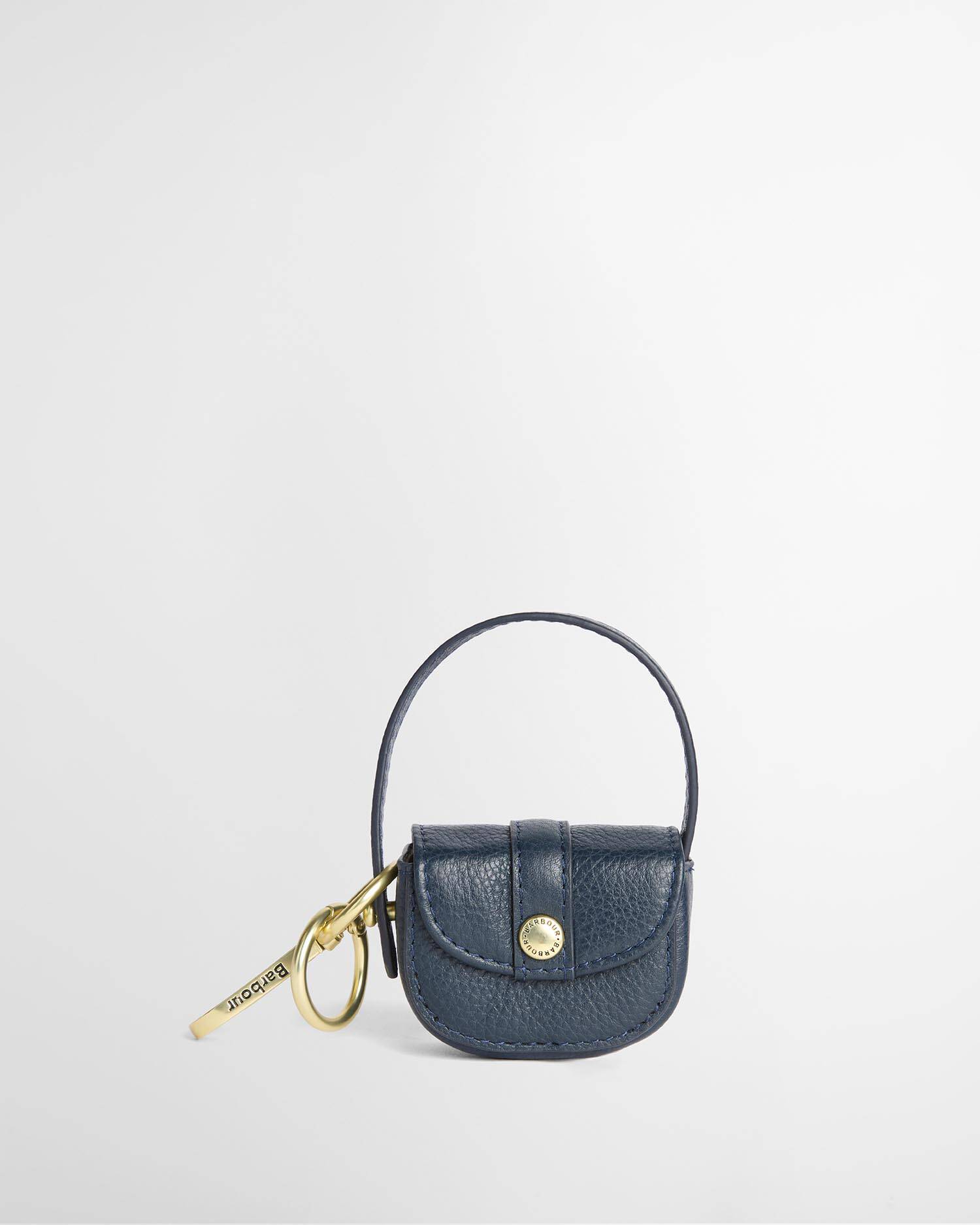 Barbour Taschenanh&auml;nger Leather Elm Navy image number 0