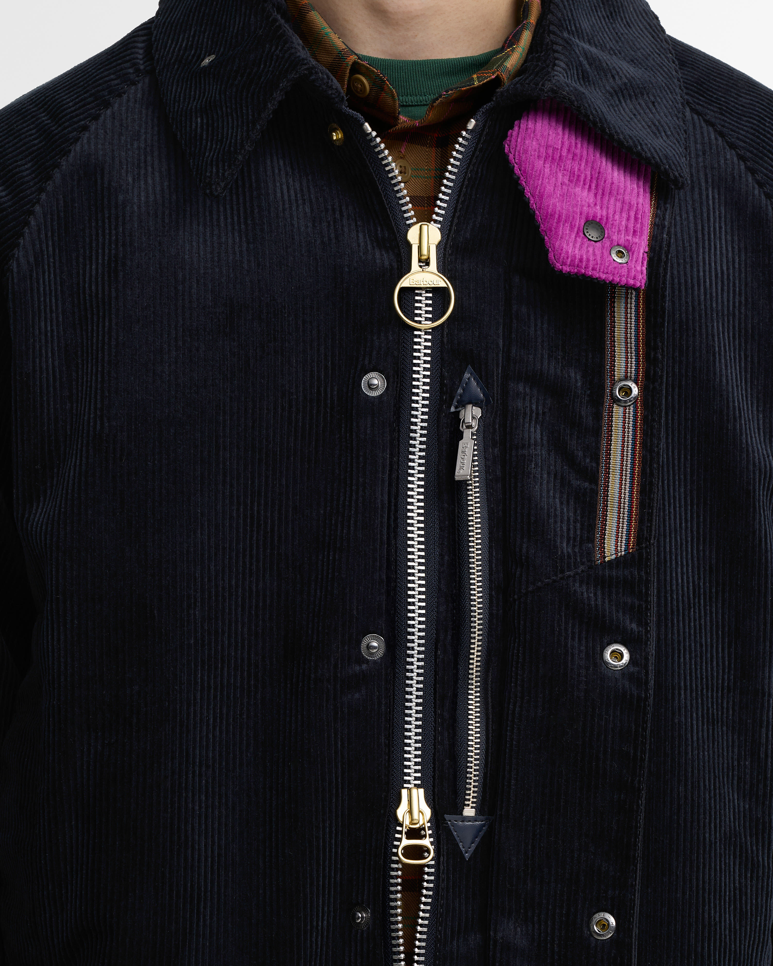 Paul Smith Loves Barbour Cord Beaufort Casual Jacket Dk Navy