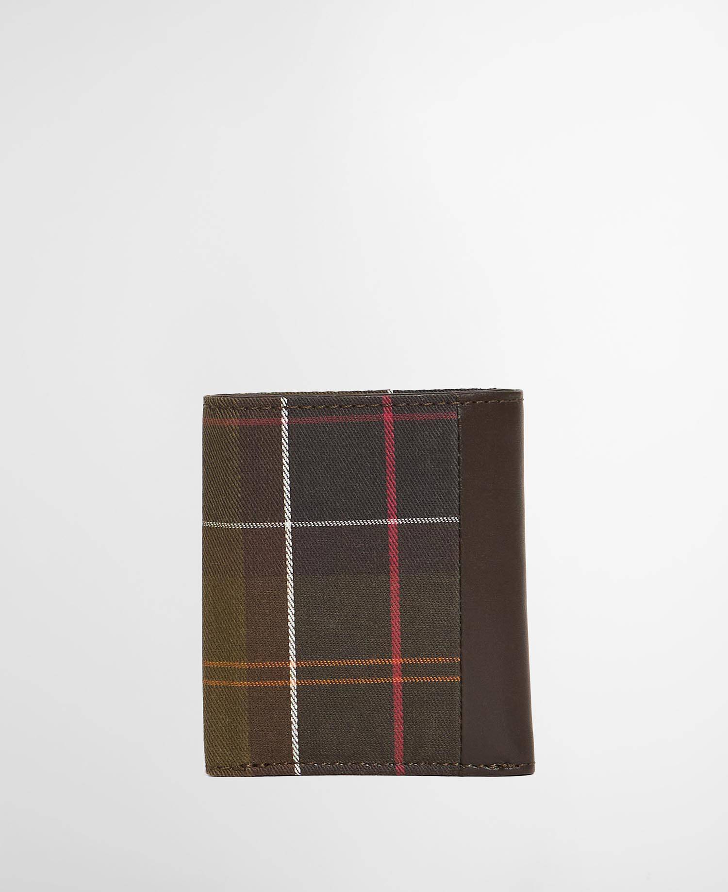 Portafoglio in pelle tartan Benslie Classic Tartan/Brown image number 2