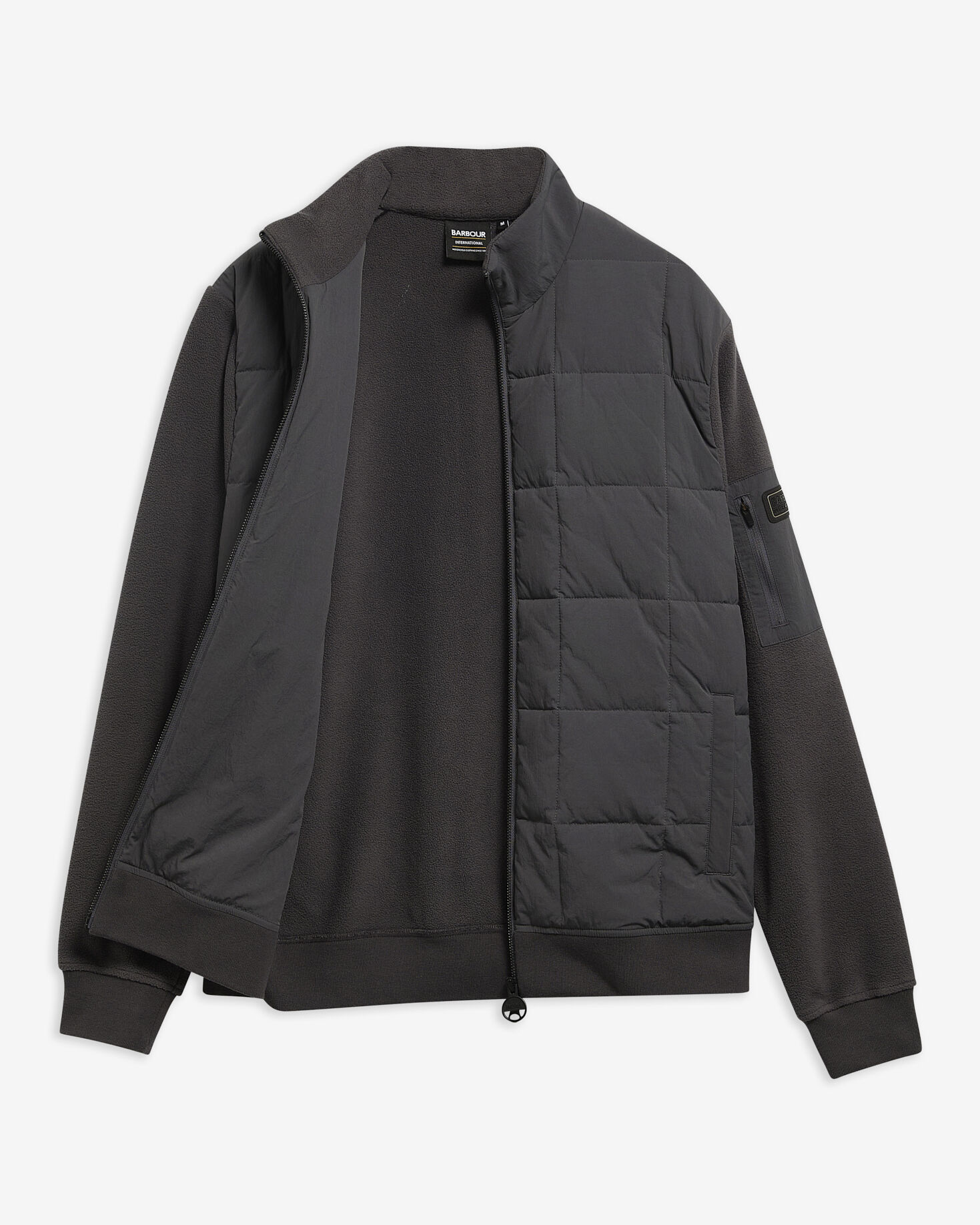 Burnhope Quilted Sweatshirt Asphalt