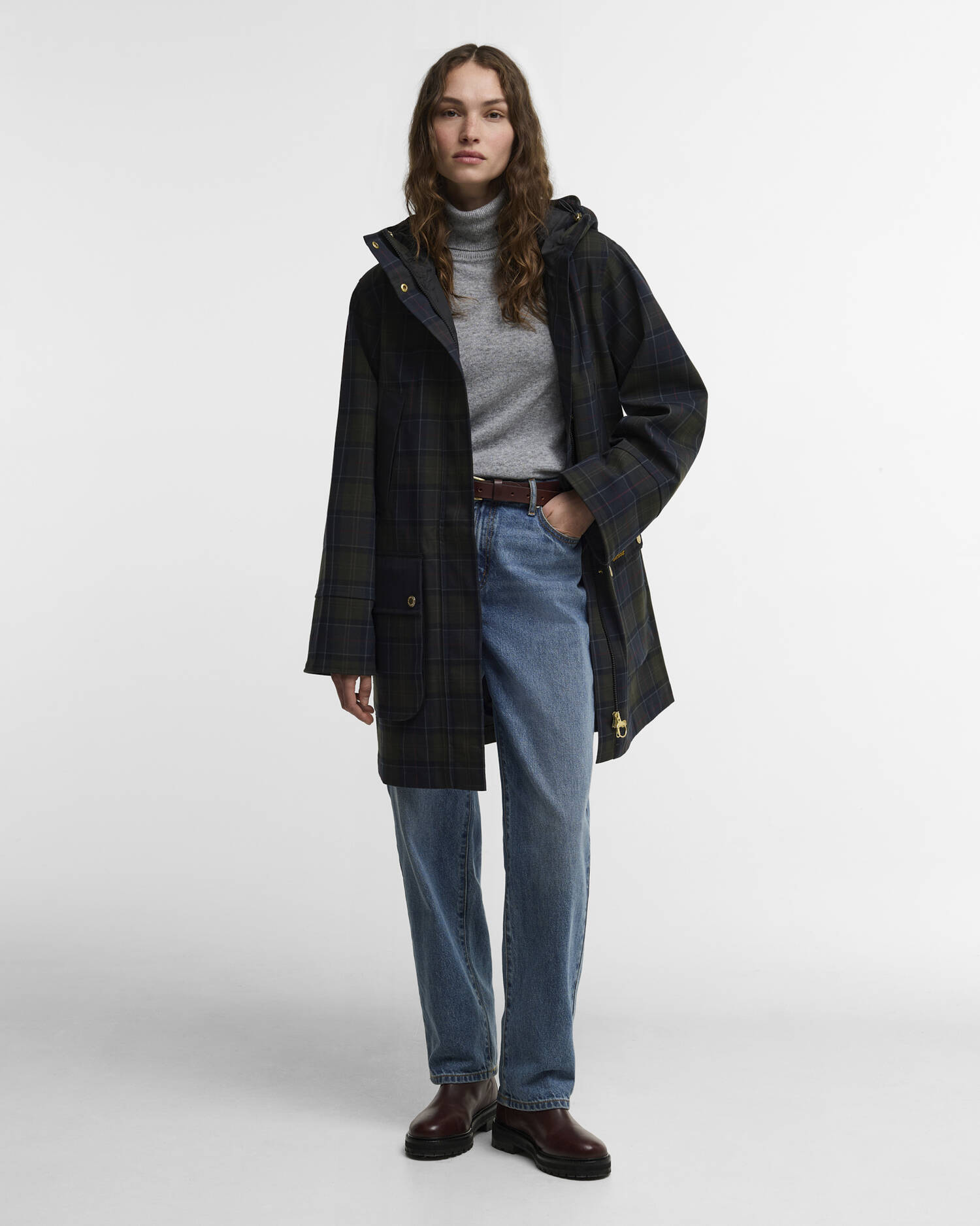 Rotsea Checked Waterproof Jacket Shadow Classic Tartan image number 1