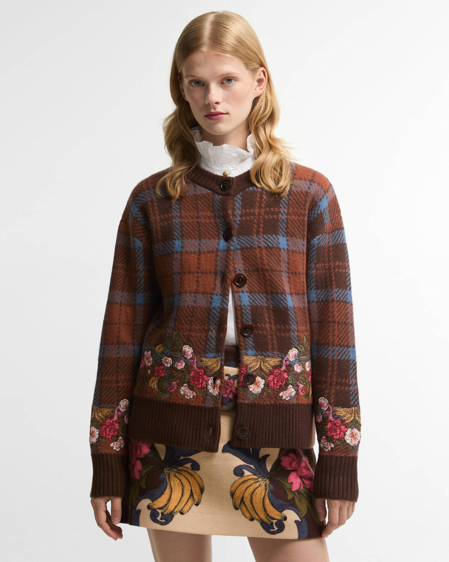 Barbour FARM Rio Angelonia Wool Cardigan Tropical Tea image number 0
