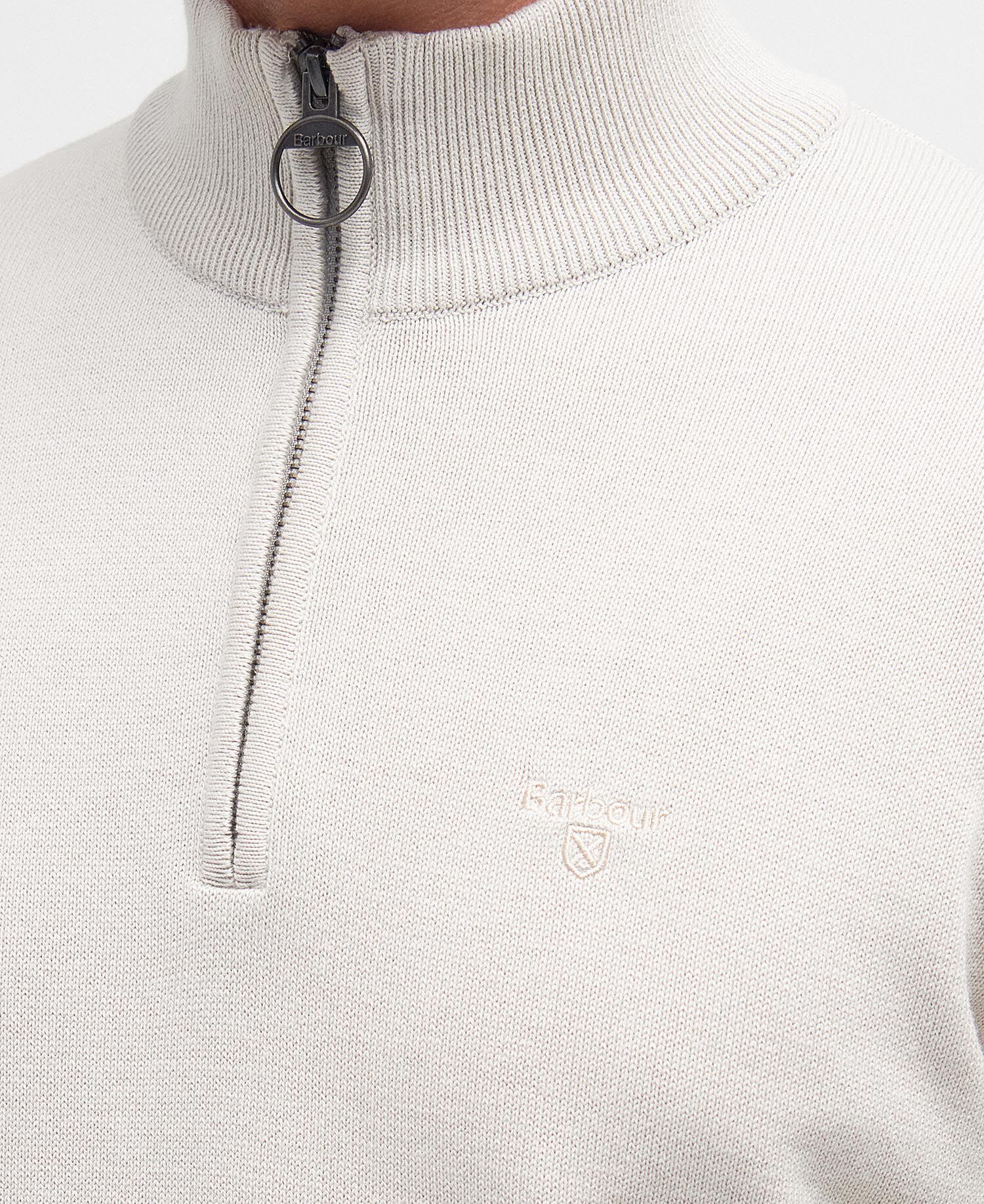 Felpa in cotone con mezza zip