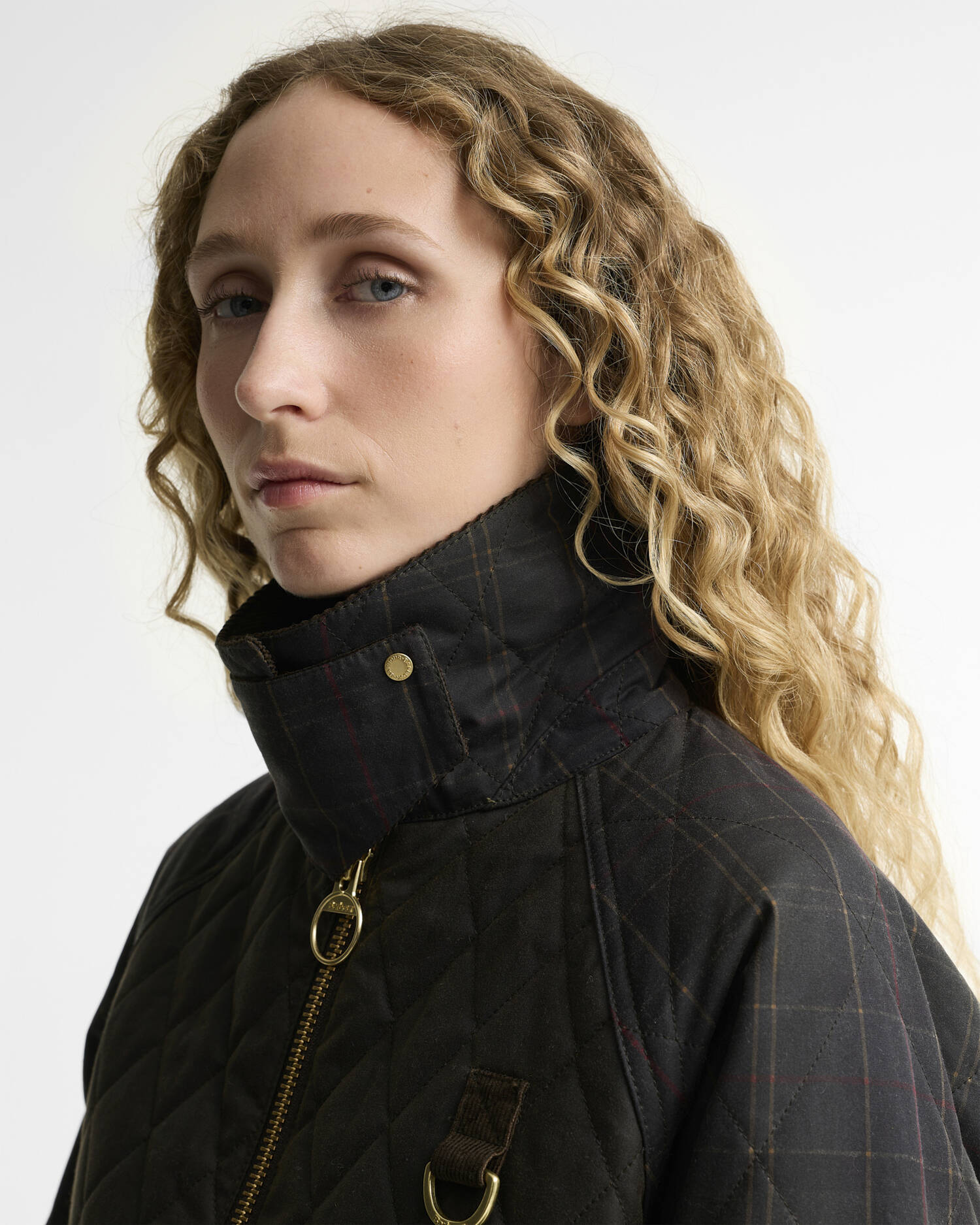 Tartan Reimagined Icons Tartan Quilted Spey Waxed Jacket Olive/Classic image number 3