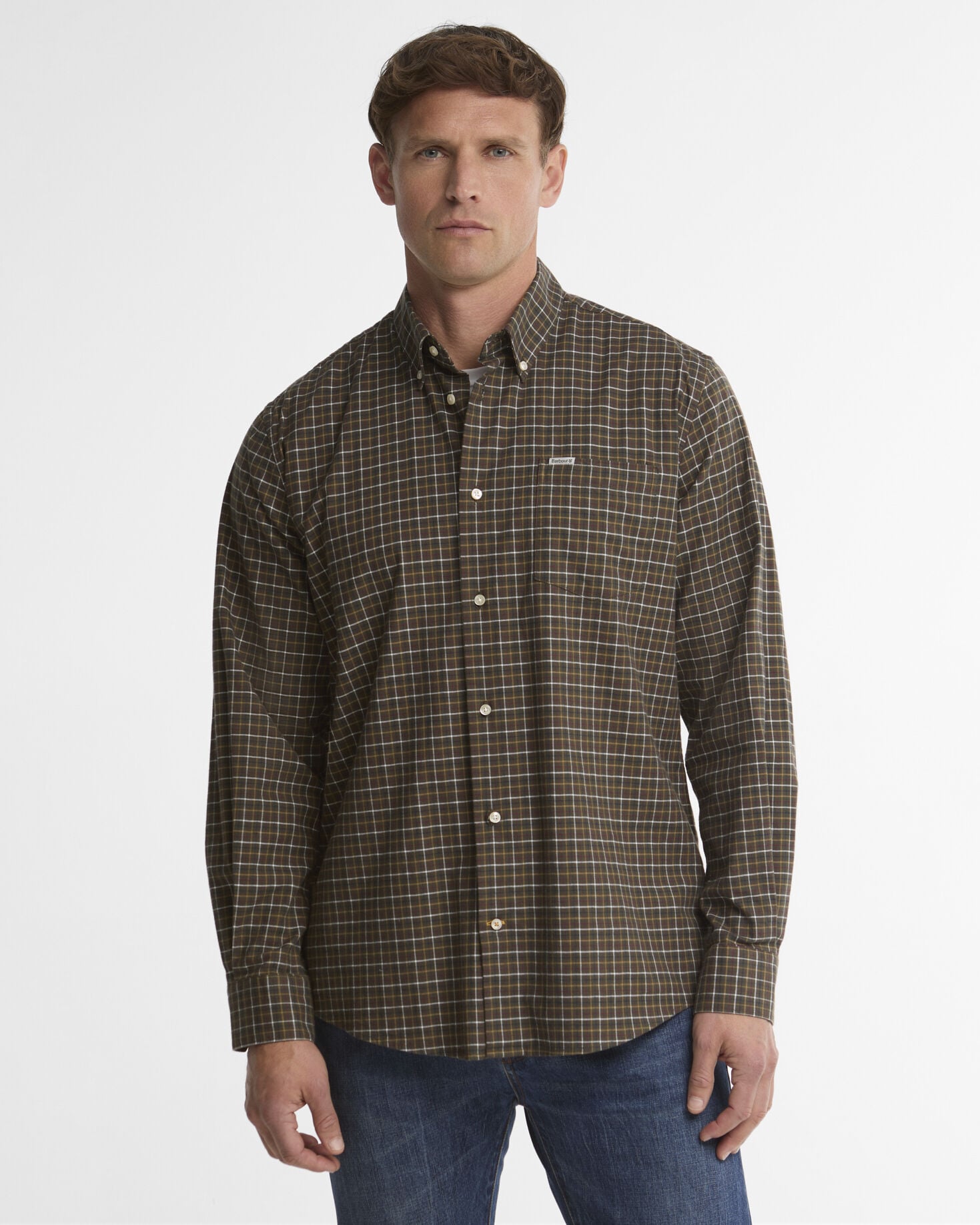 Barbour Hemd Alderwood Tattersall Olive