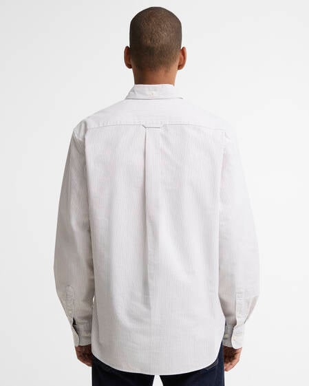 Striped Authentic-Fit Long-Sleeved Shirt Stone
