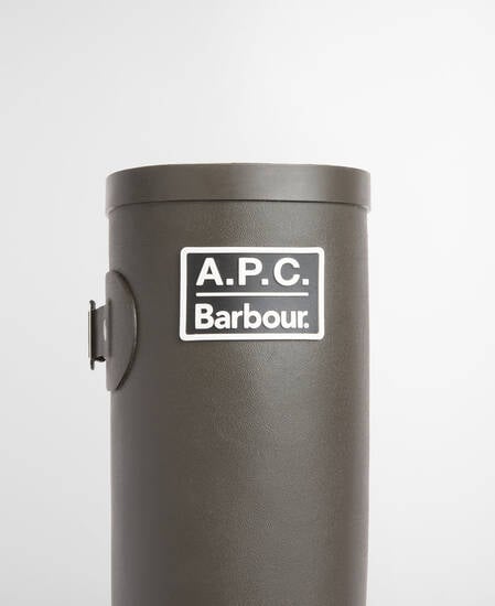 Barbour x A.P.C. Gummistiefel Damen Dark Sage