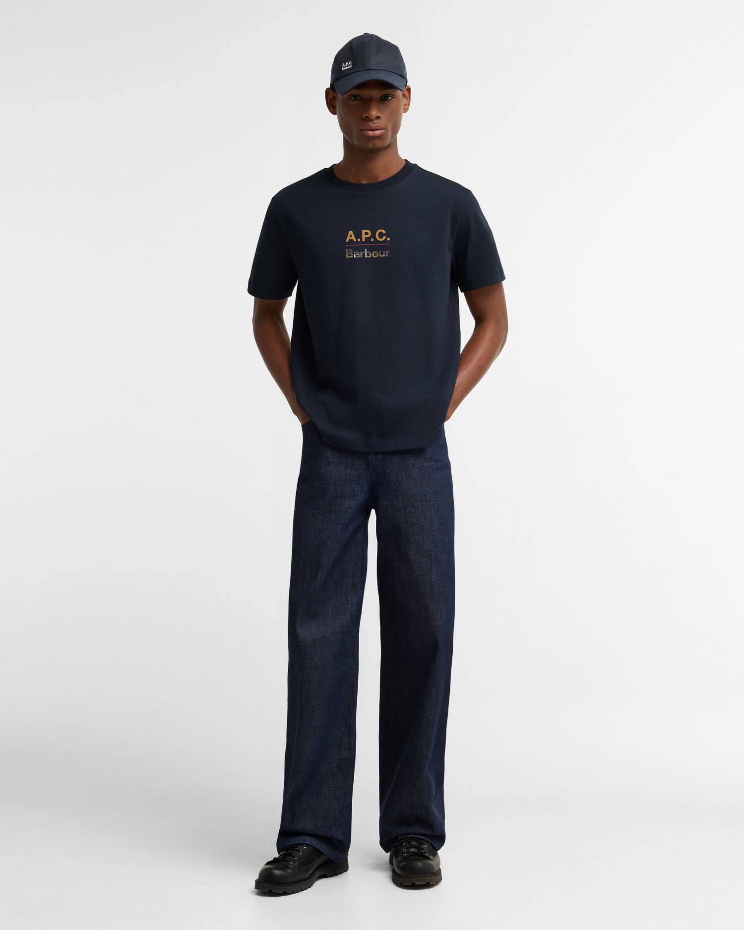 Barbour x A.P.C. T-Shirt Herren Dark Navy image number 1