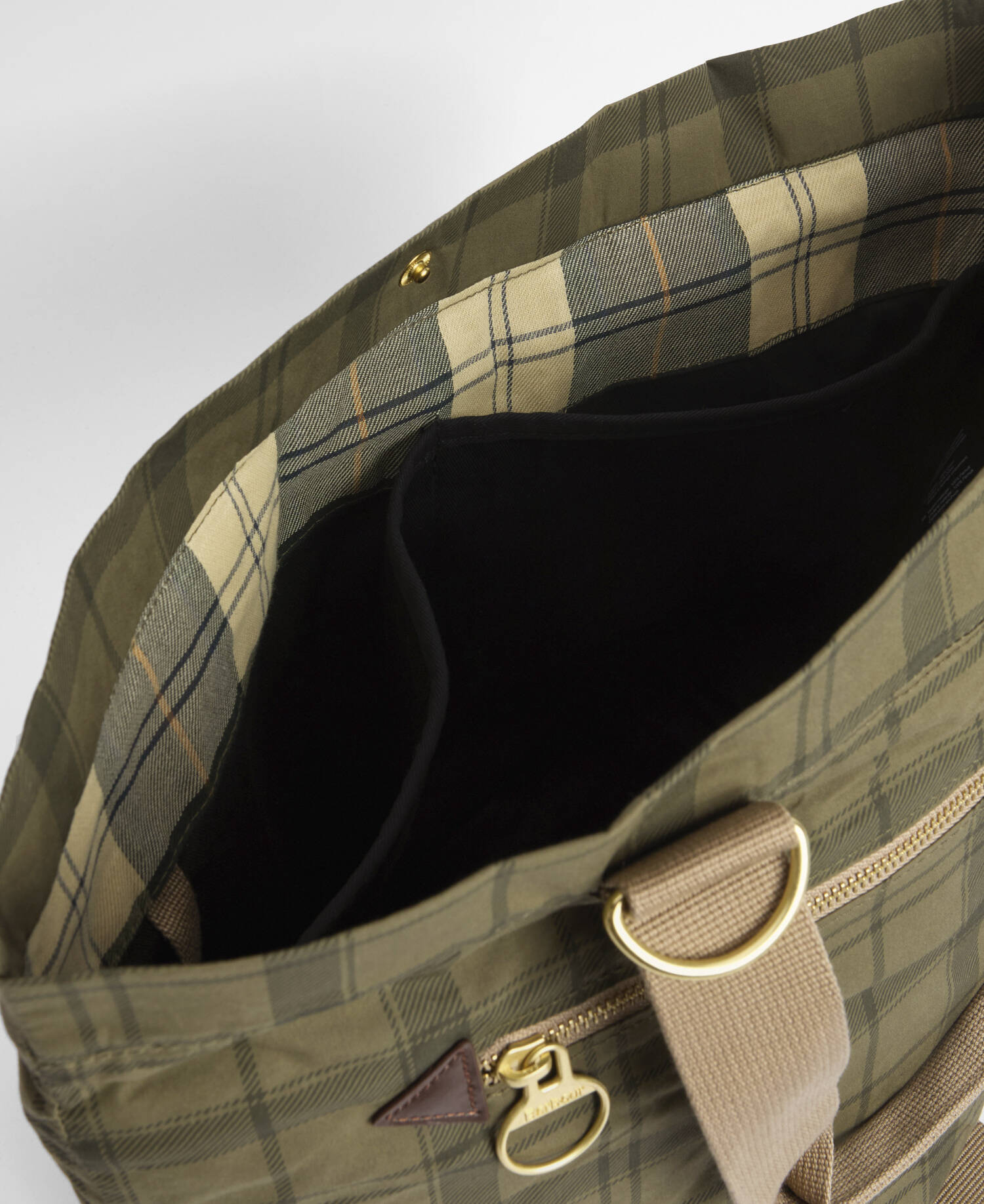 Borsa tote Transport Carry-All Dusky Green Tartan image number 7