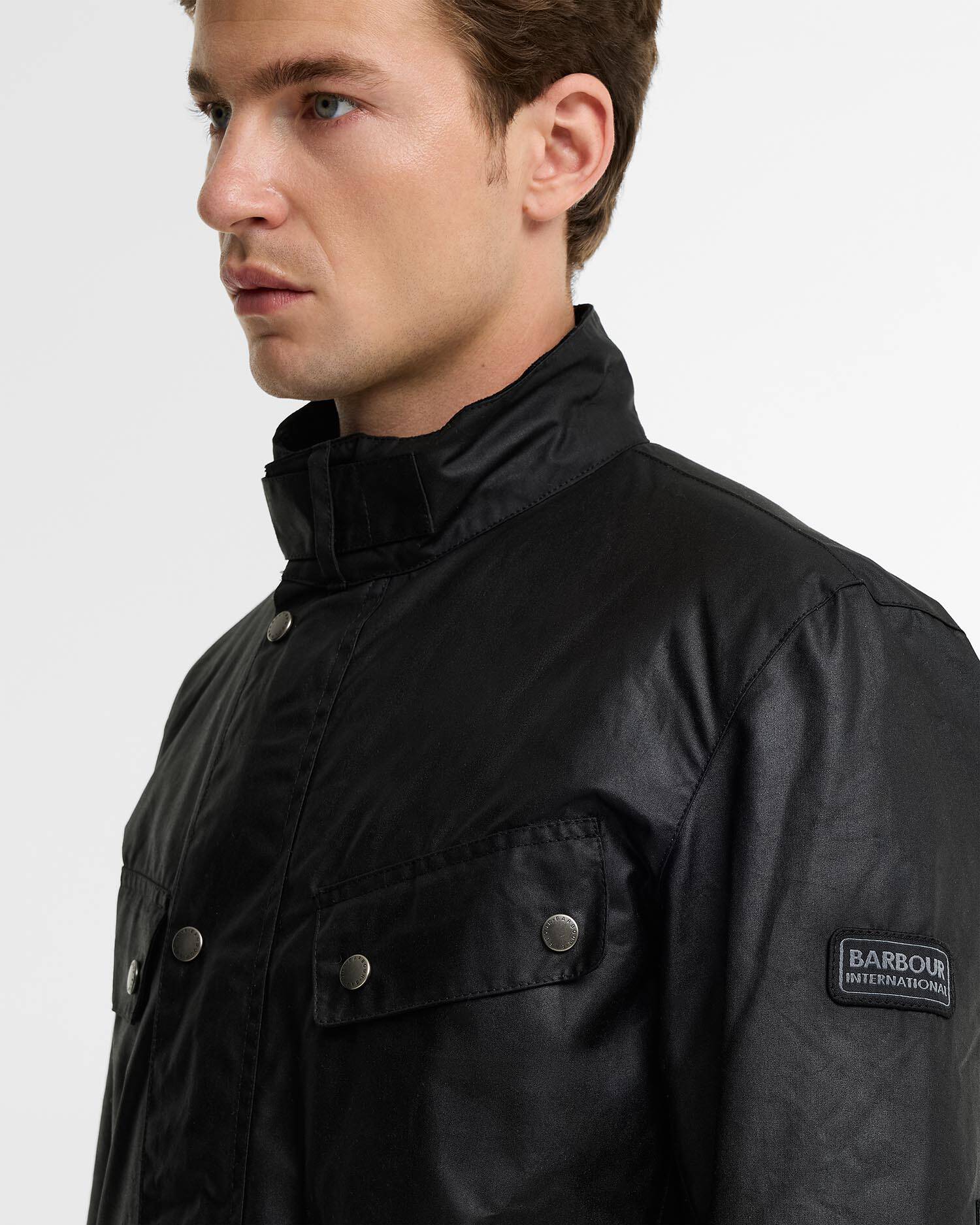 Duke Waxed Jacket Classic Black image number 3