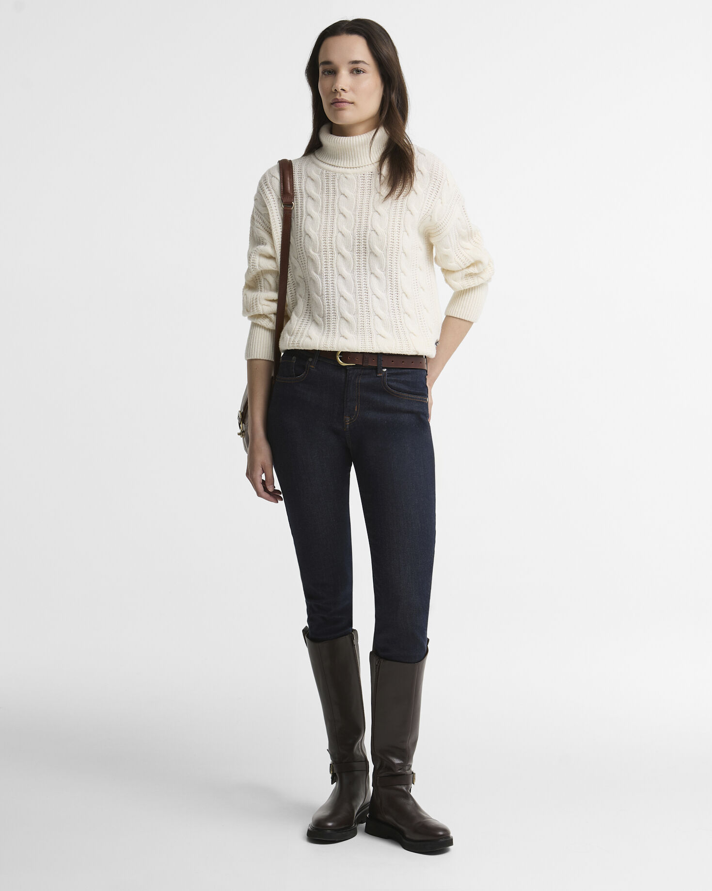 Barbour Rollkragenpullover Agatha Wool Cable Knit Ecru