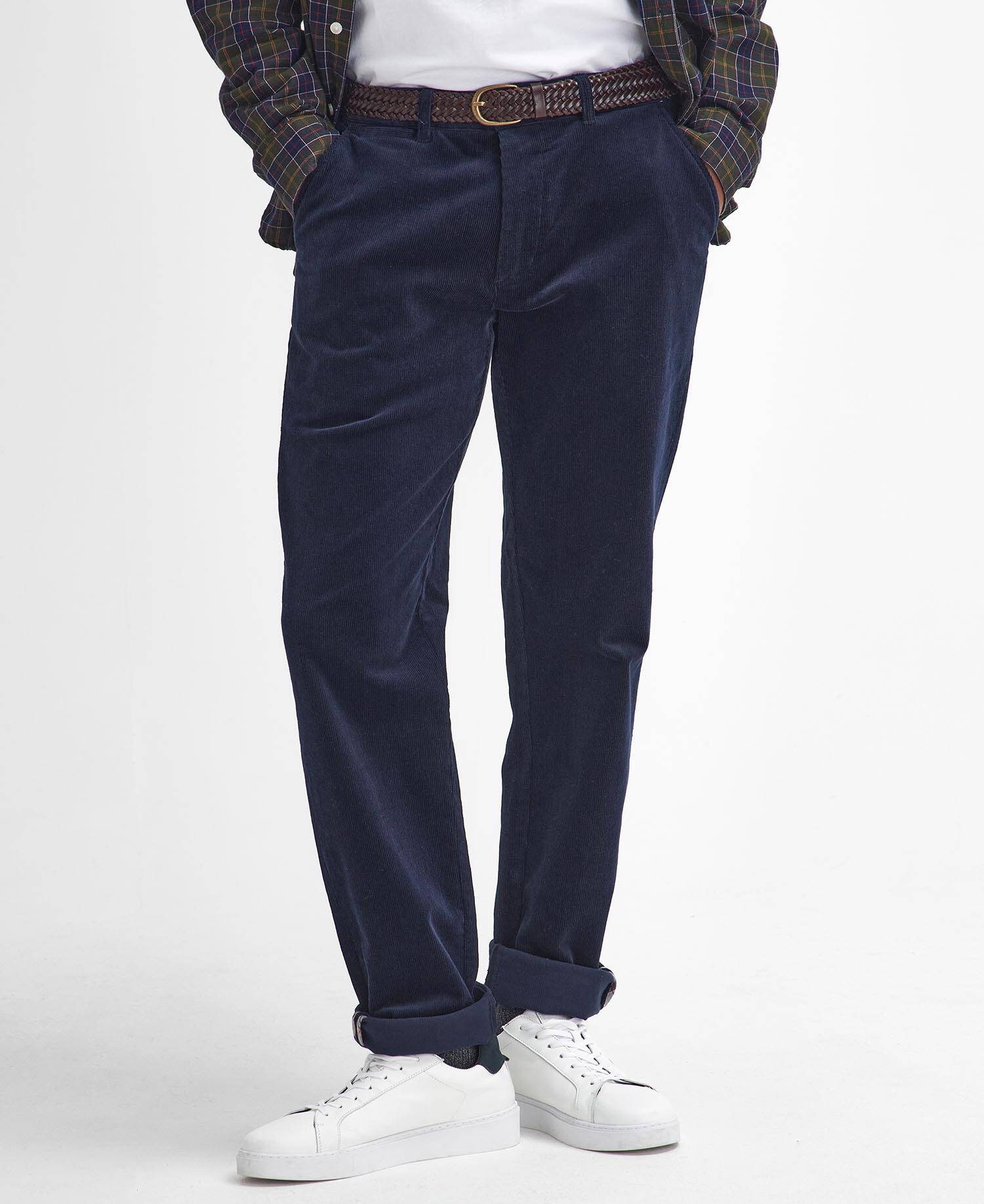 Stretch Cord Tailored Trousers Classic Navy image number 1