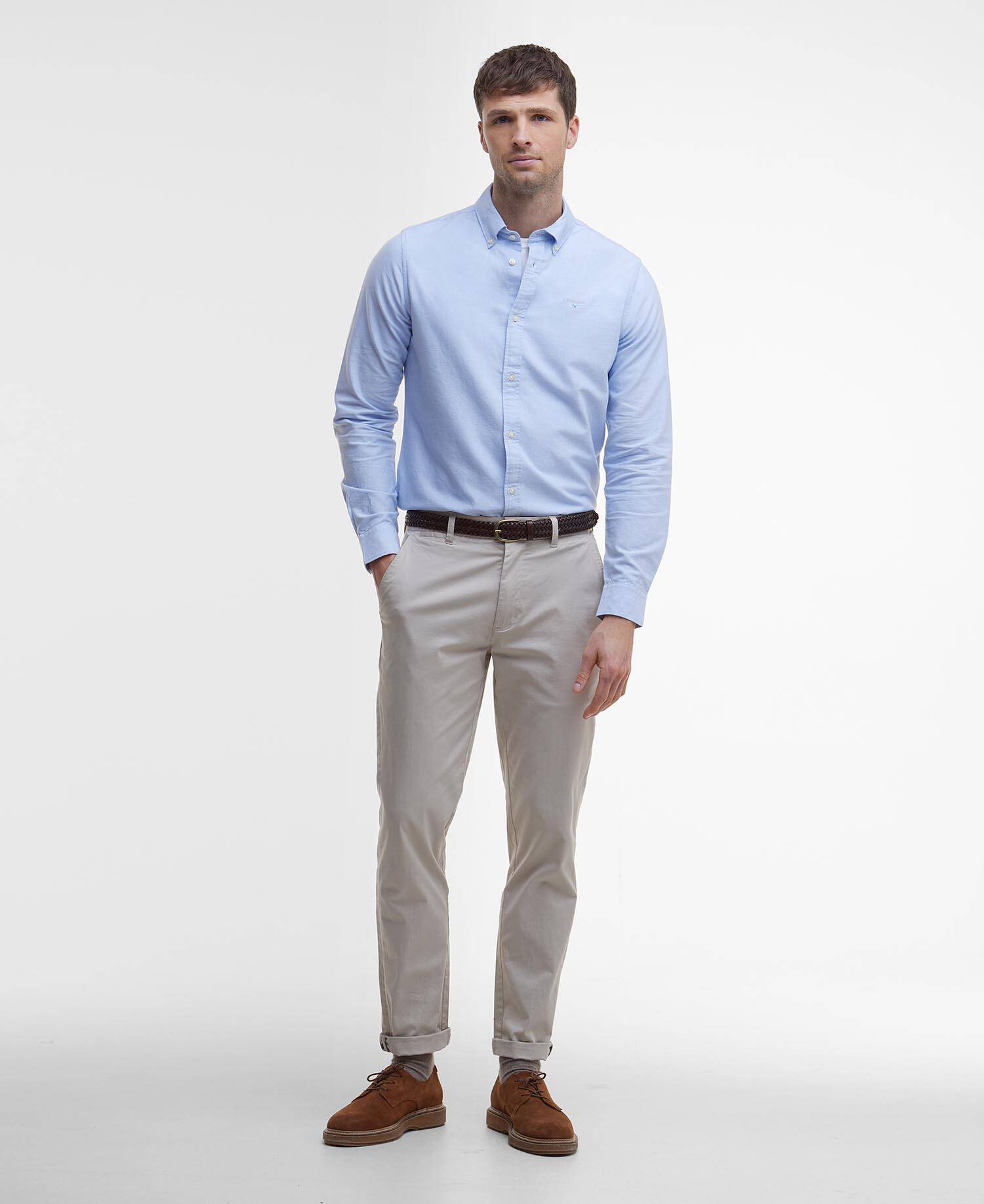 Oxford Tailored Long-Sleeved Shirt Sky image number 1