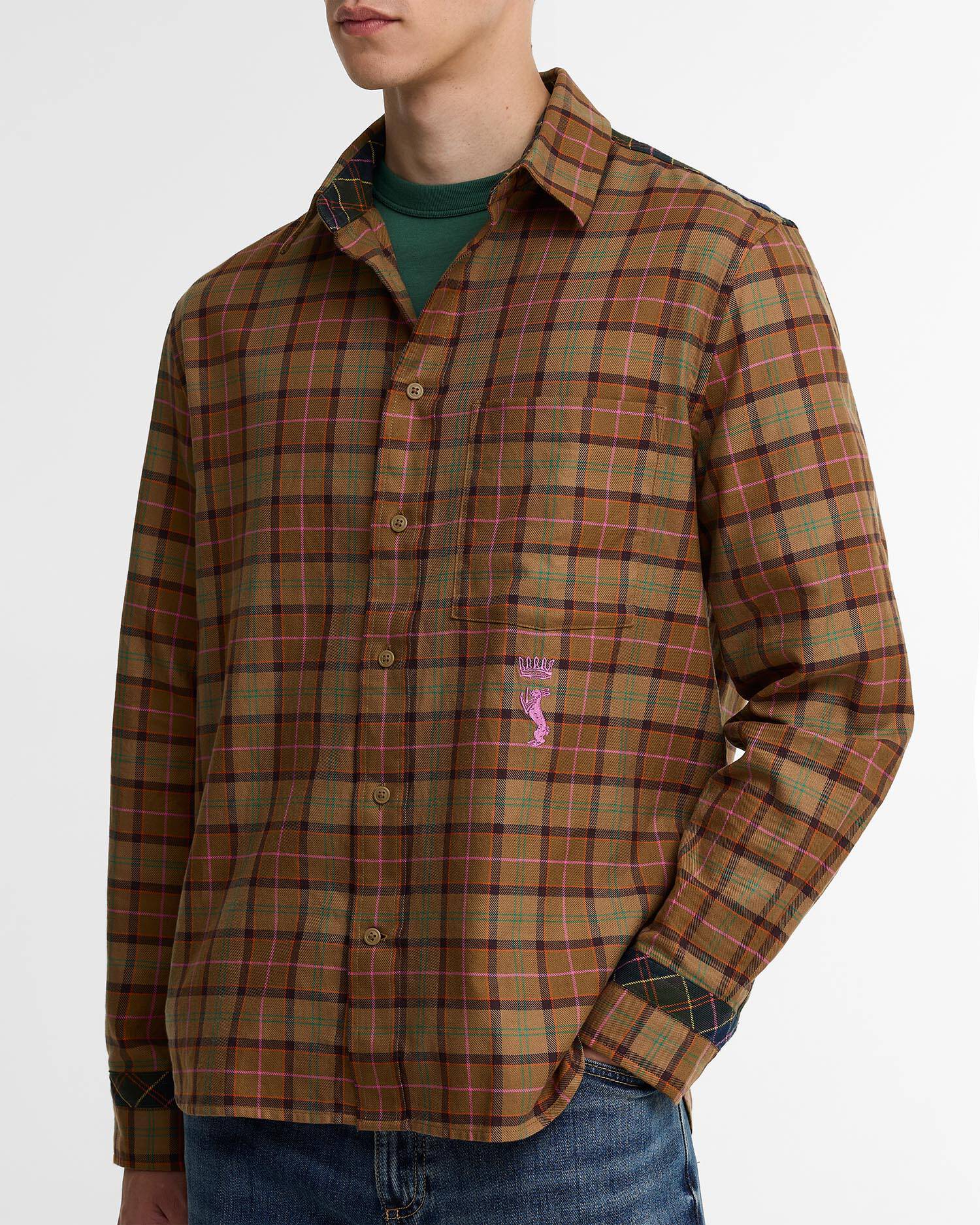 Paul Smith Loves Barbour Tailored Tartan Long-Sleeved Shirt PS Muted image number 3