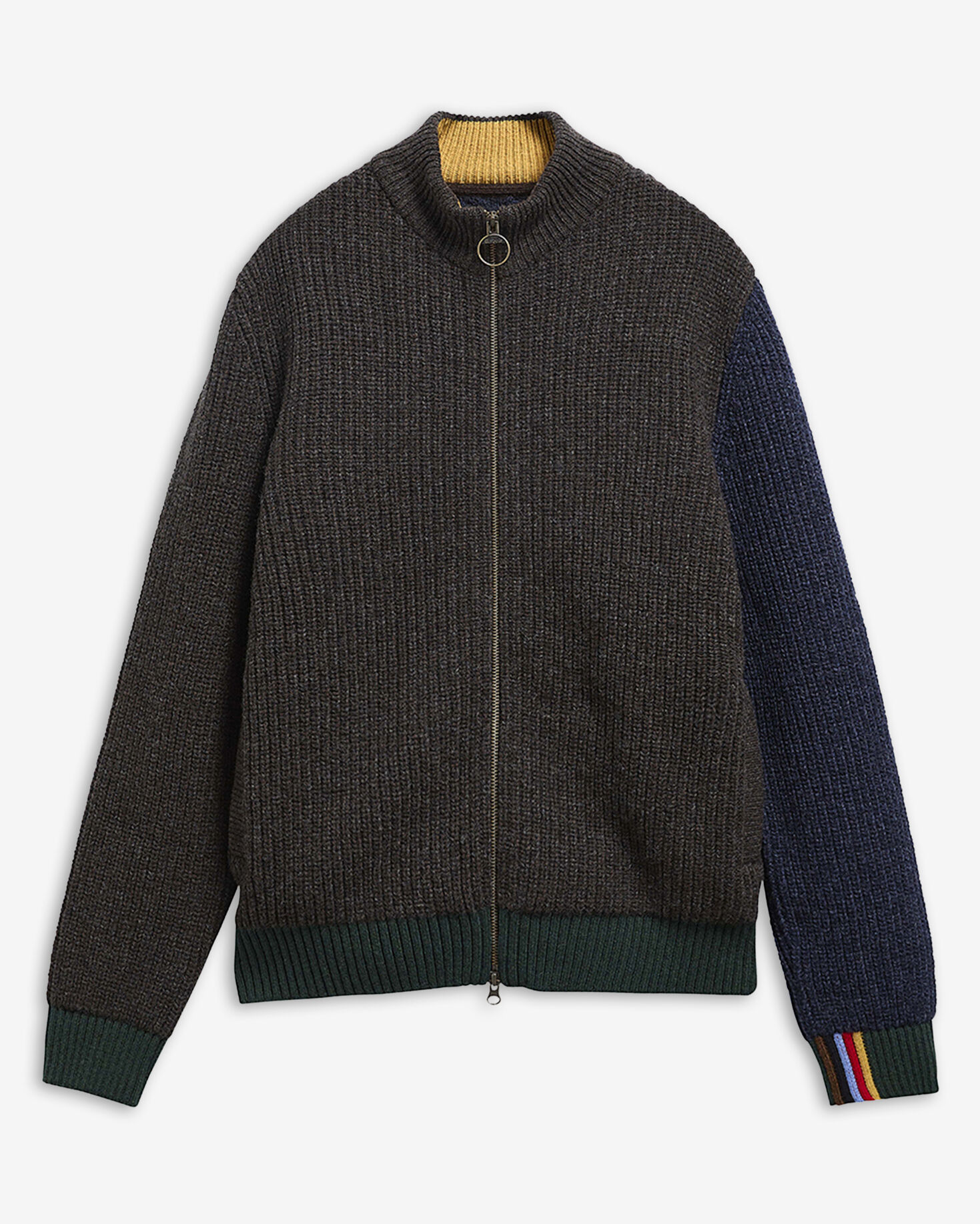 Paul Smith Loves Barbour Gamefair Wool Cardigan Russet