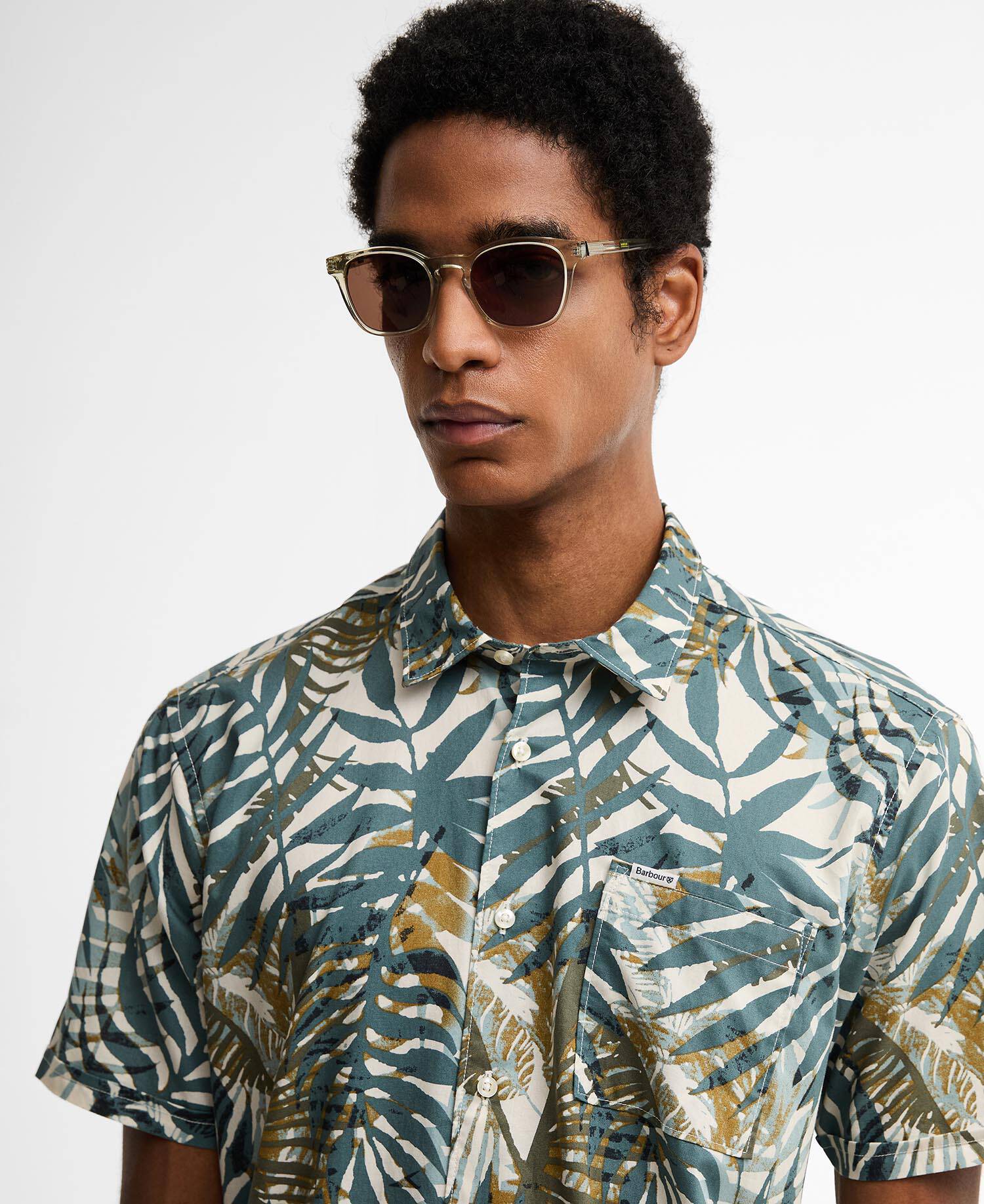 Gleaston Printed Short-Sleeved Shirt Vintage Teal image number 3