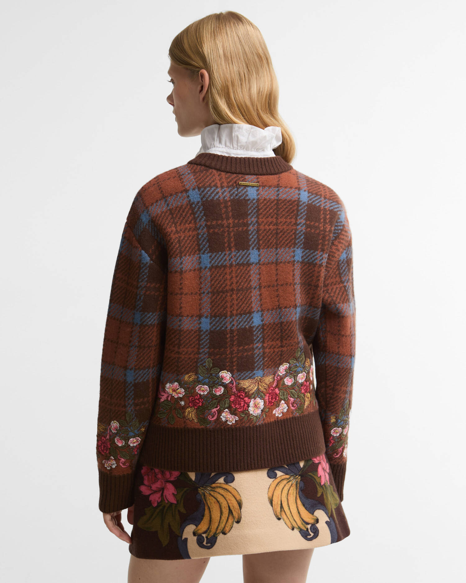 Barbour FARM Rio Angelonia Wool Cardigan Tropical Tea image number 2