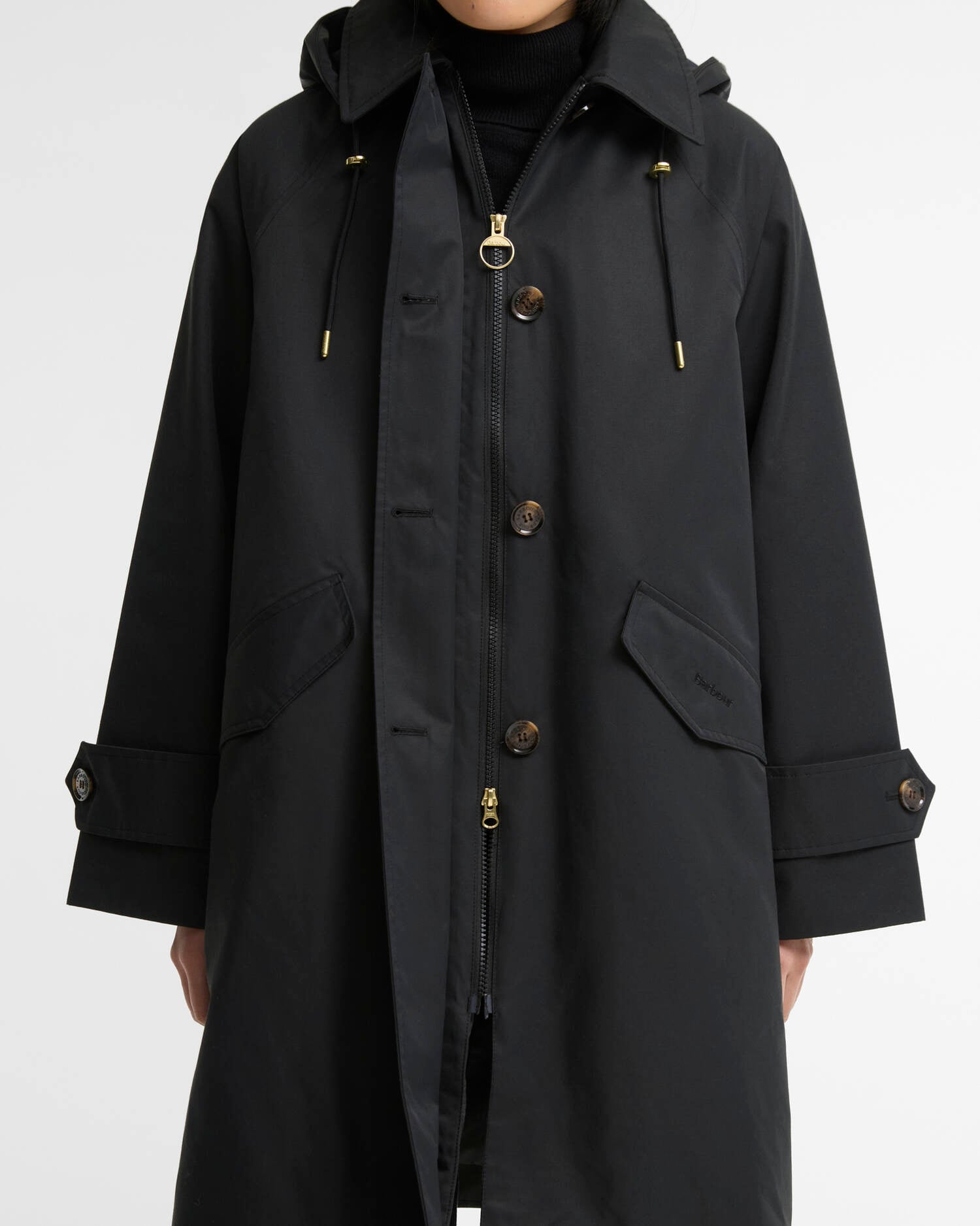 Barbour Jacke Harleigh Waterproof Black/Shadow Classic image number 4