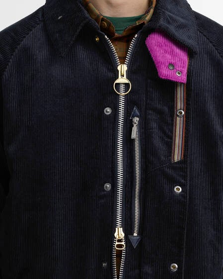 Paul Smith Loves Barbour Cord Beaufort Casual Jacket Dk Navy