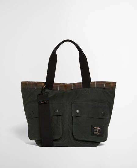Borsa tote Field Carry-All in tessuto cerato Sage/Classic