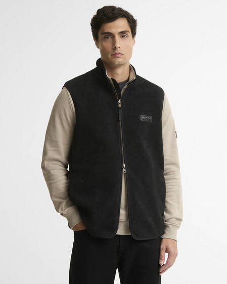 Gilet reversibile in pile Dark Black