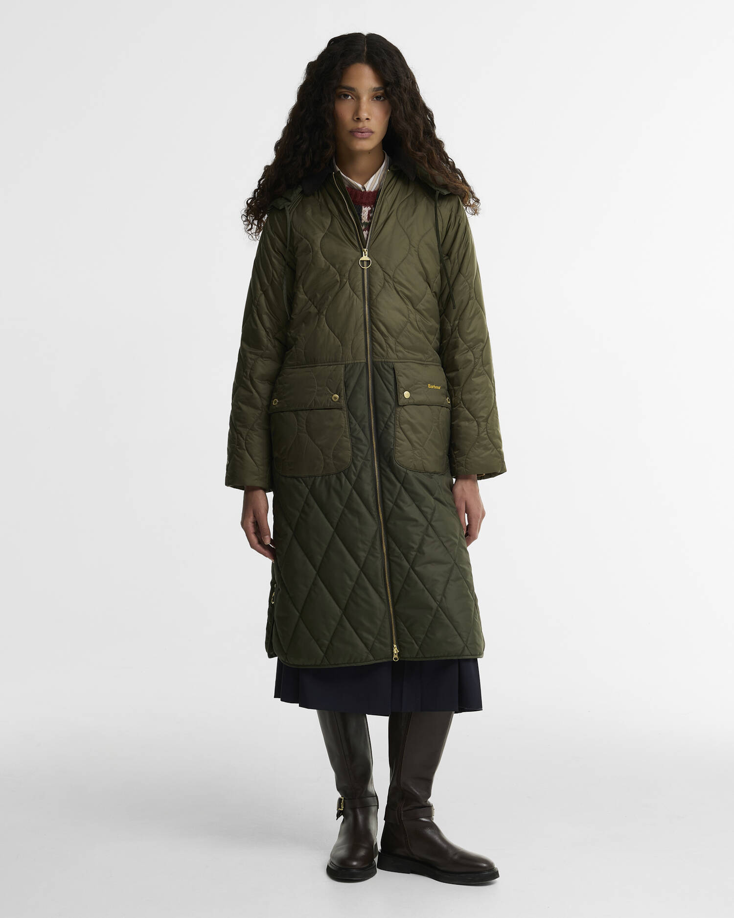 Osbourne Quilted Jacket Olive/Fern/Mixed Tartan image number 0