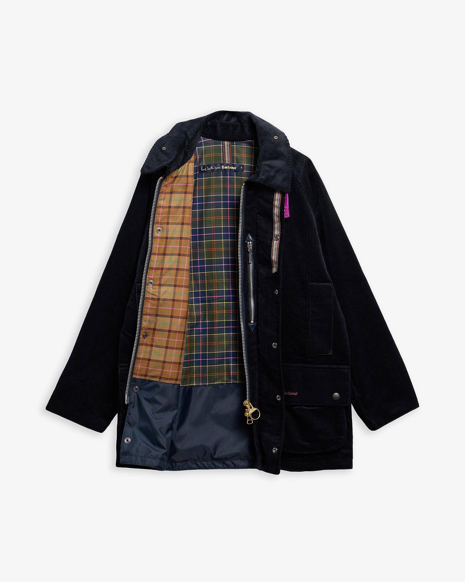 Paul Smith Loves Barbour Cord Beaufort Casual Jacket Dk Navy image number 9