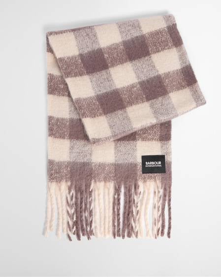 Branton Gingham Scarf Truffle Gingham