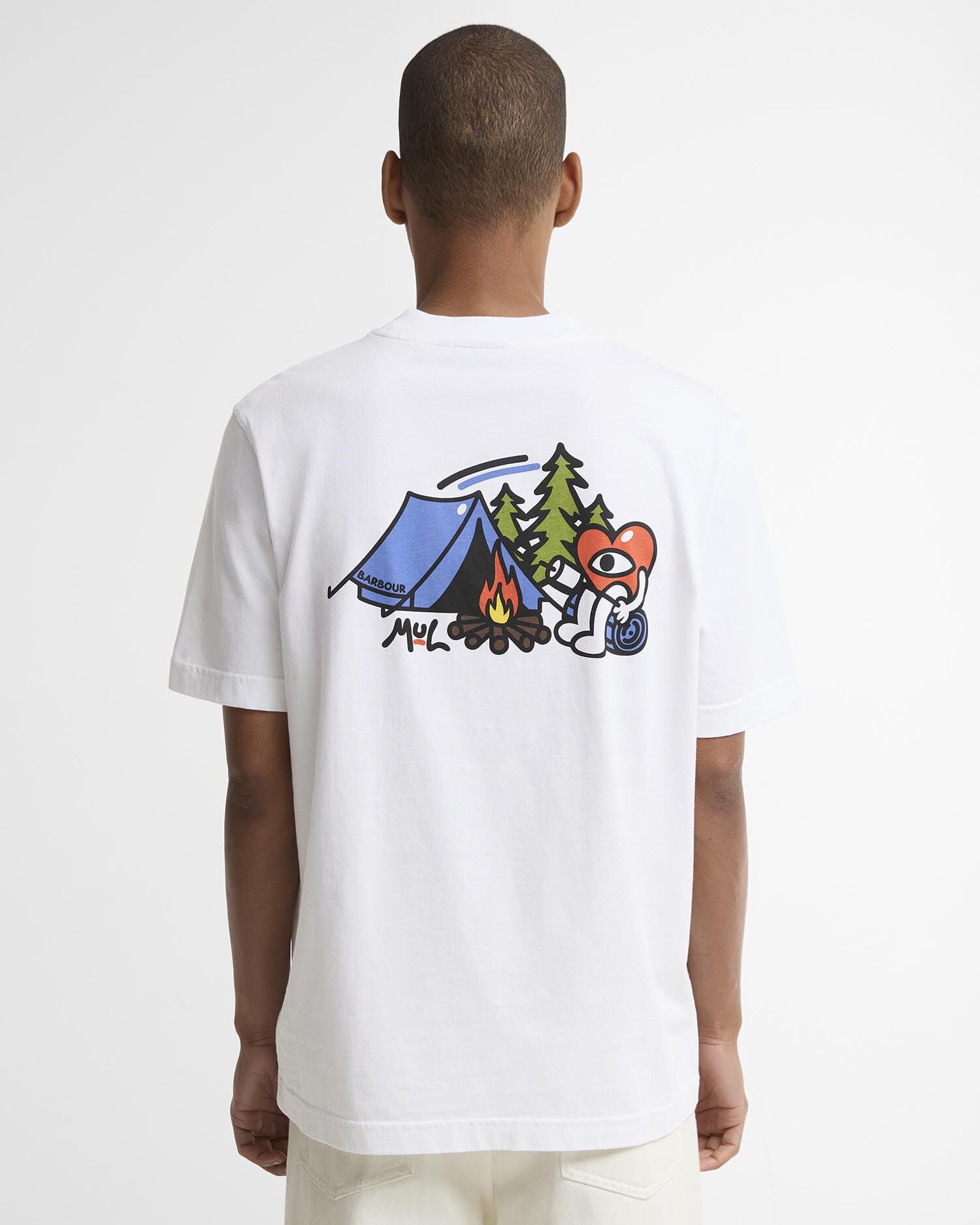 Barbour x Mul Camping Trip Relaxed T-Shirt White