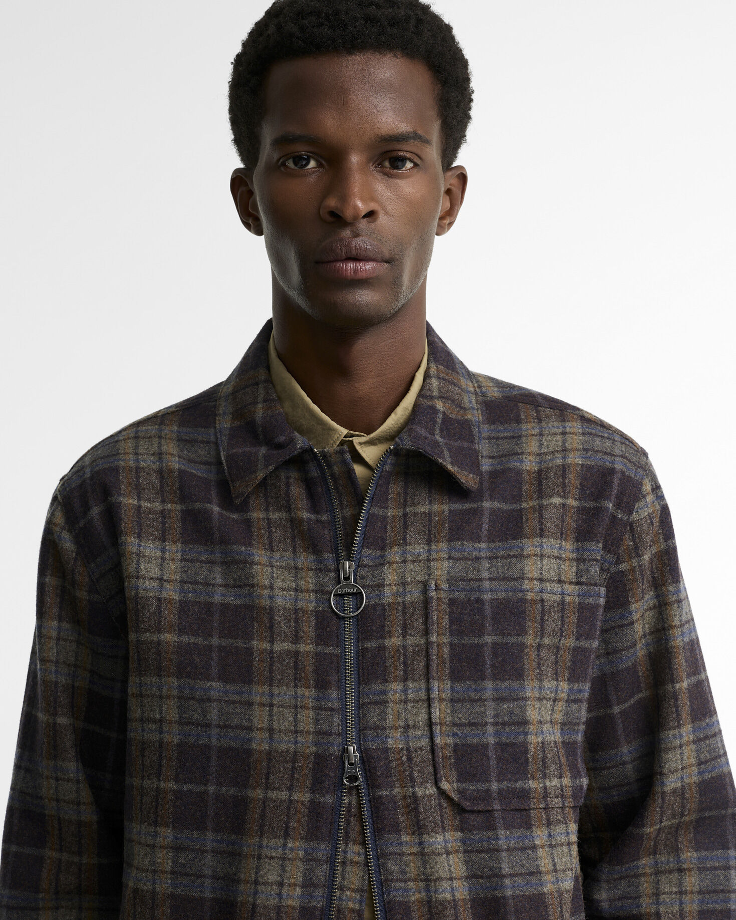 Barbour Overshirt Northfield Checked Brown
