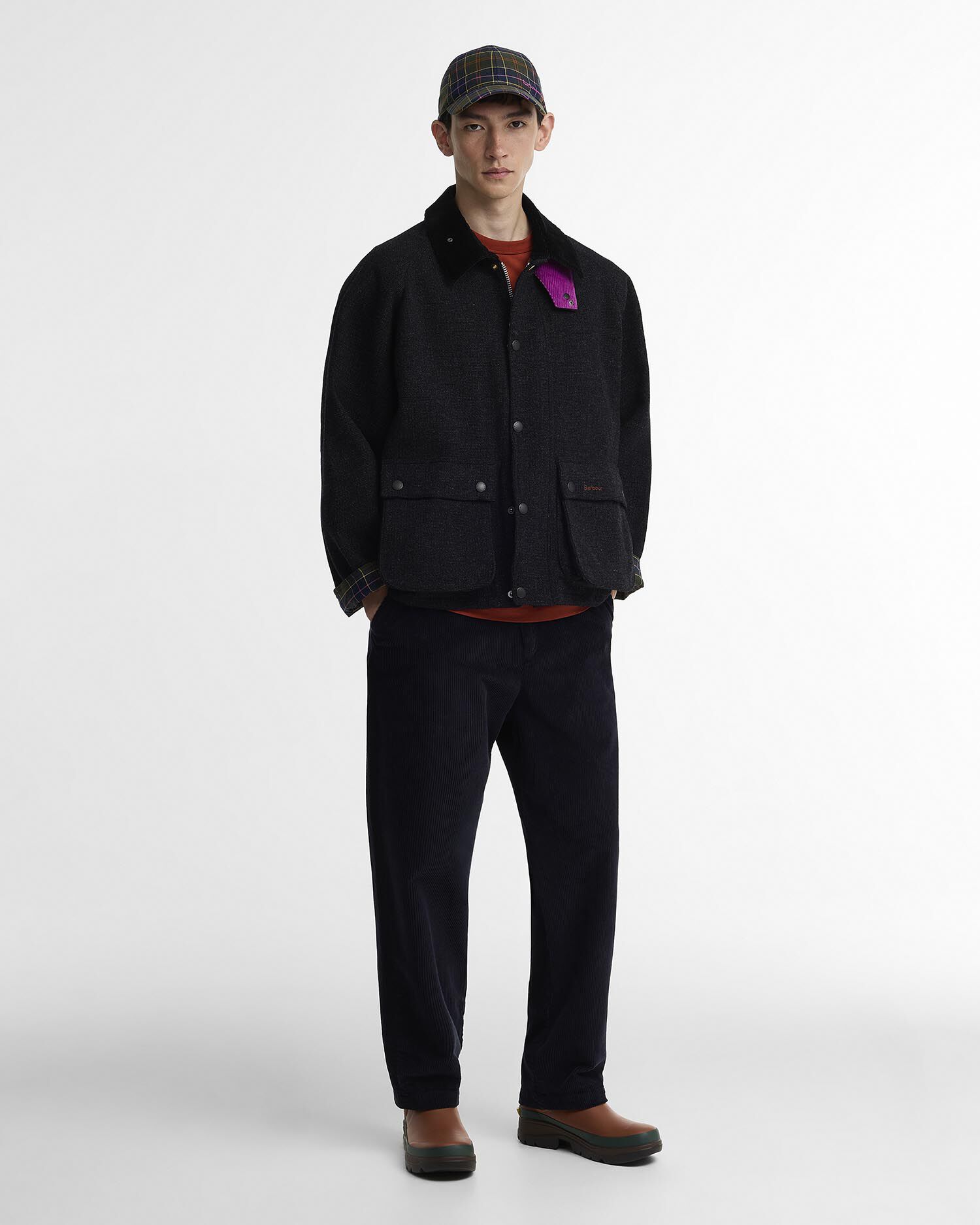 Paul Smith Loves Barbour Herren Gummistiefel Chelsea Russet