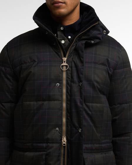Lonnen Tartan Puffer Jacket Shadow Classic Tartan