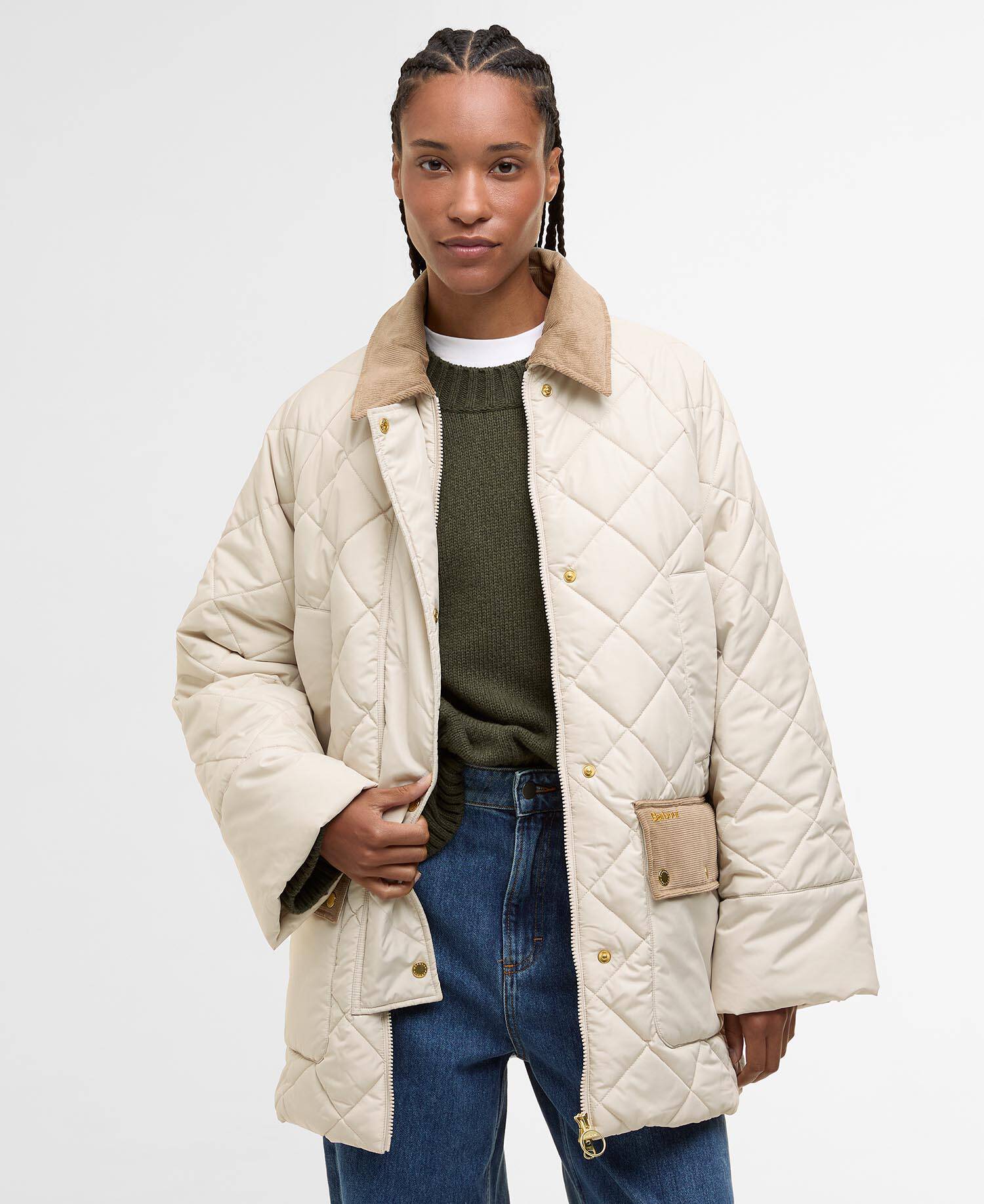 Steppjacke Aldburgh Oatmeal/Ancient Tartan image number 0