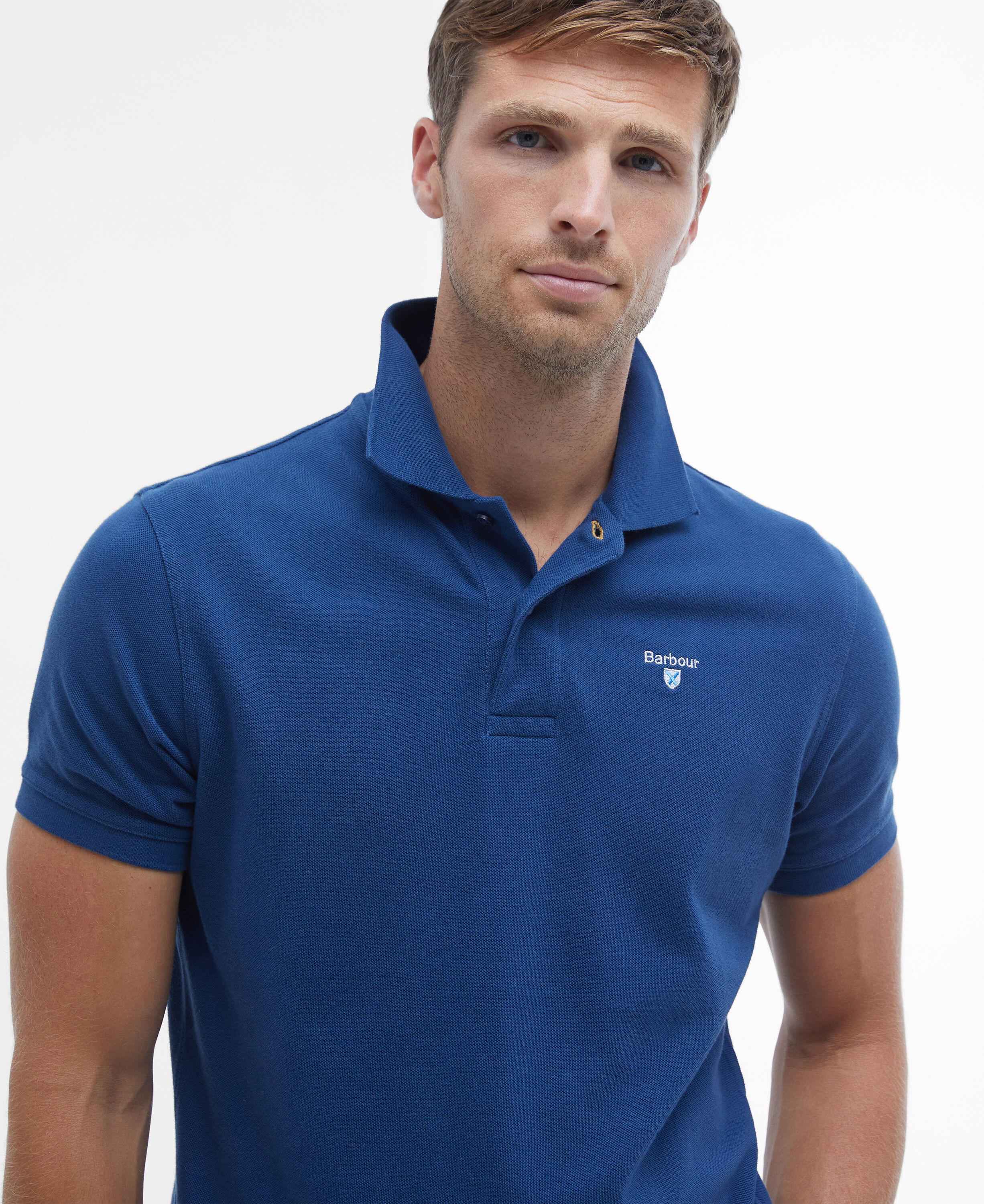 Sports Short-Sleeved Polo Shirt Deep Blue