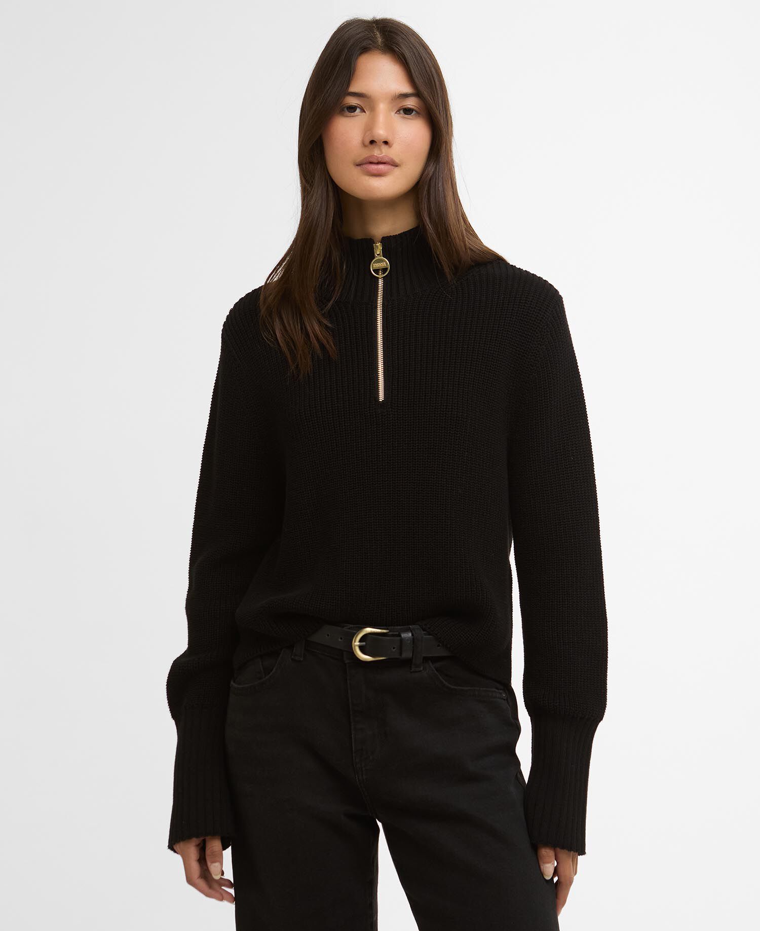 Strickpullover Kennedy Half-Zip Black