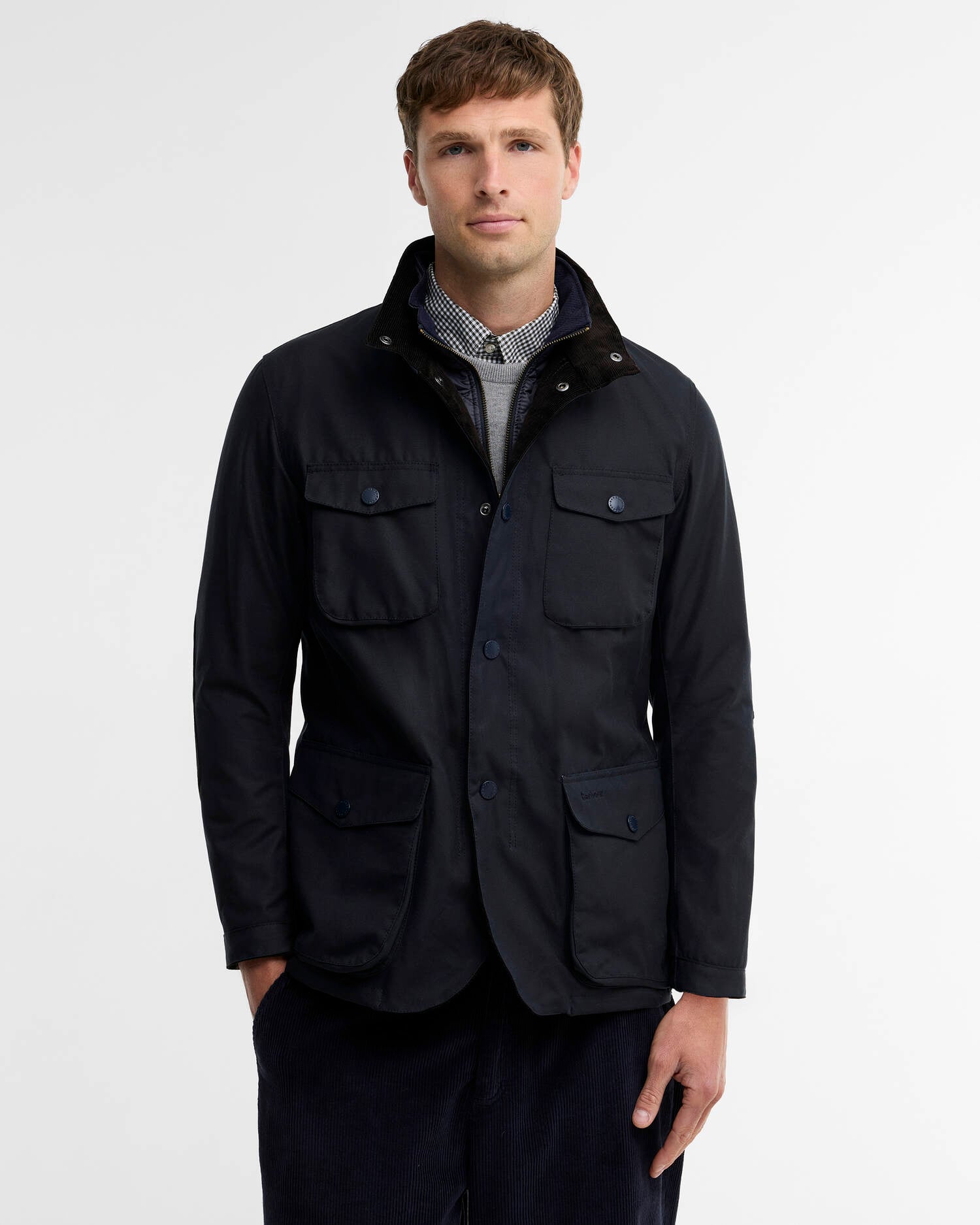 Ogston Waxed Jacket Classic Navy image number 0