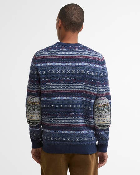 Barbour Pullover Dalehead Fair Isle Rundhalsausschnitt Inky Blue