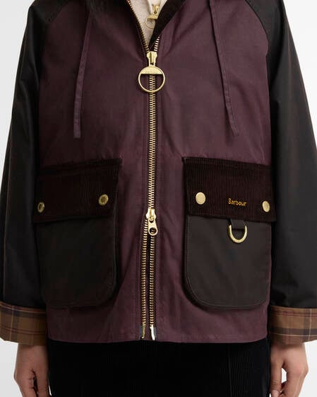 Giacca cerata Carville Rustic/Bordeaux/Muted