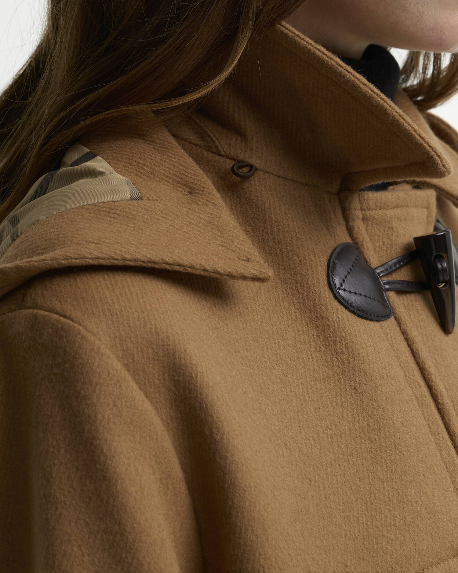 Melody Wool Duffle Coat Beige/Birchwood Dress image number 5