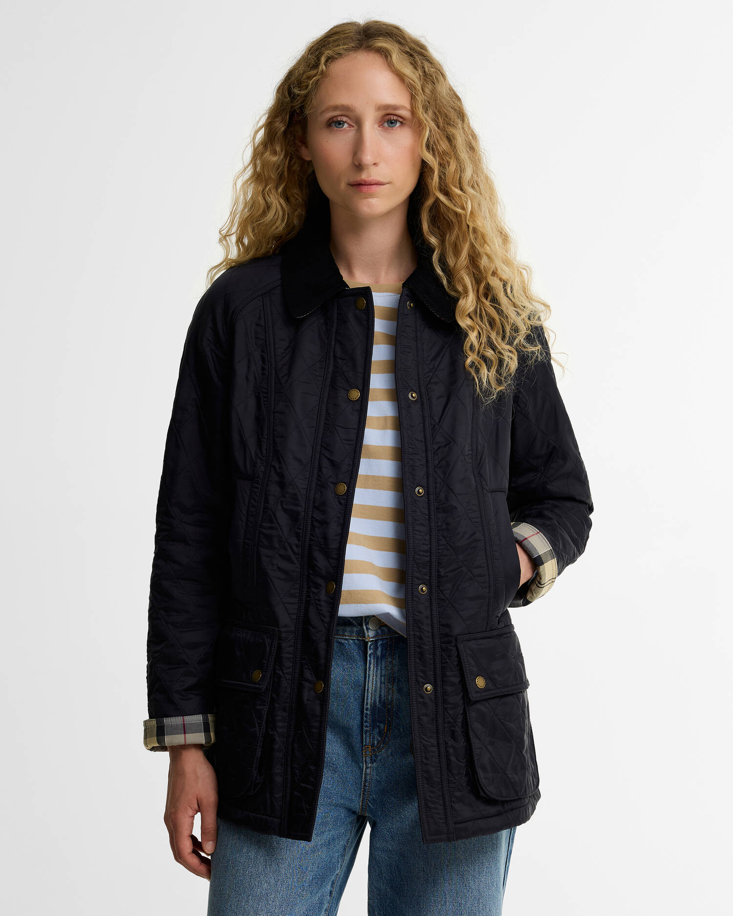 Beadnell Polarquilt Jacket Navy-Navy image number 0