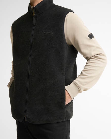 Gilet reversibile in pile Dark Black