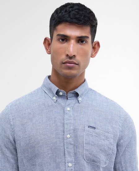 Linton Tailored Long-Sleeved Shirt Classic Navy